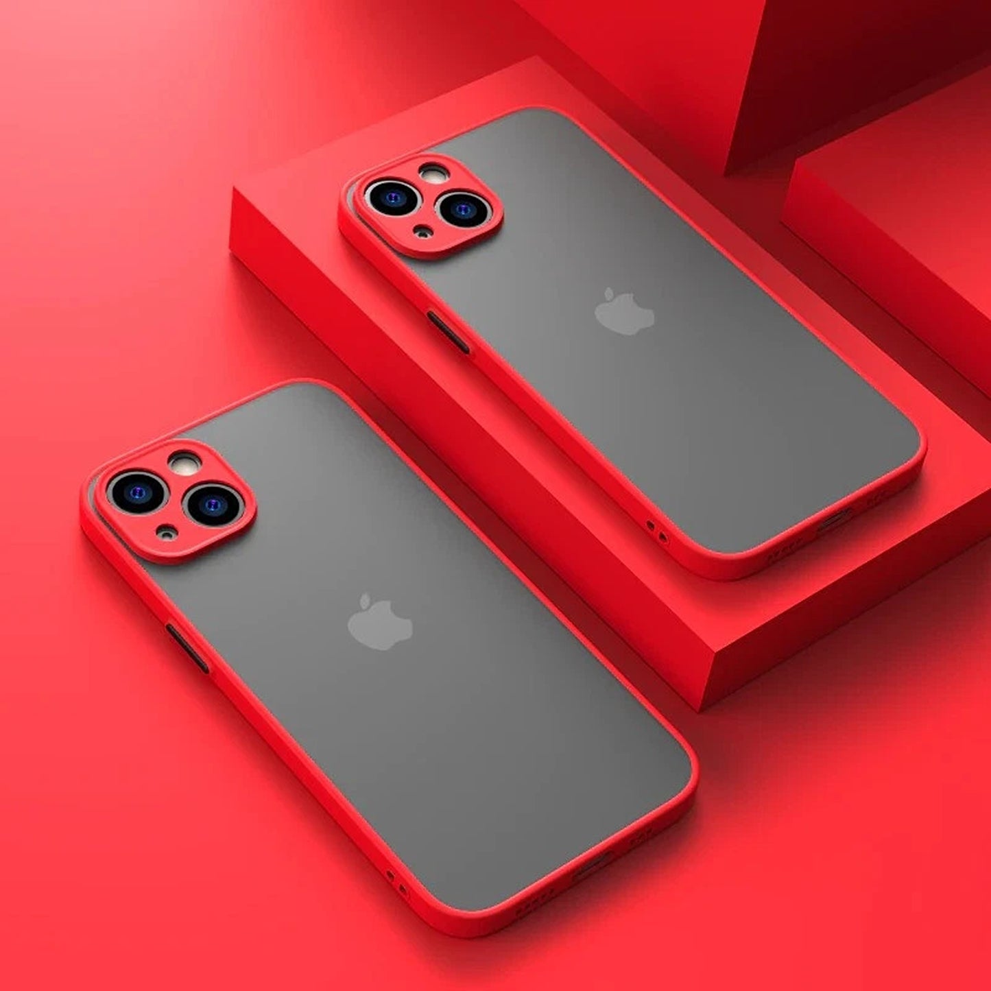Red Shockproof Protective Case for iPhone 15 14 13 12 11