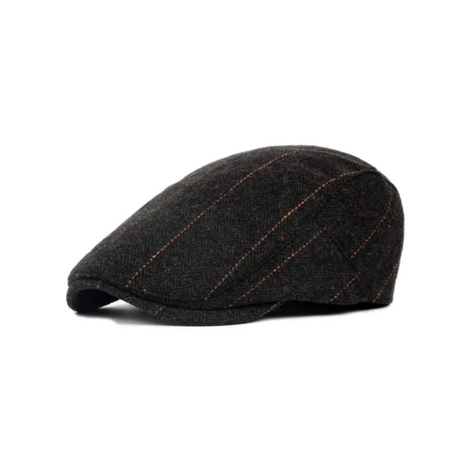 Black Mens Retro Newsboy Cap Gatsby Ivy Driving Hat
