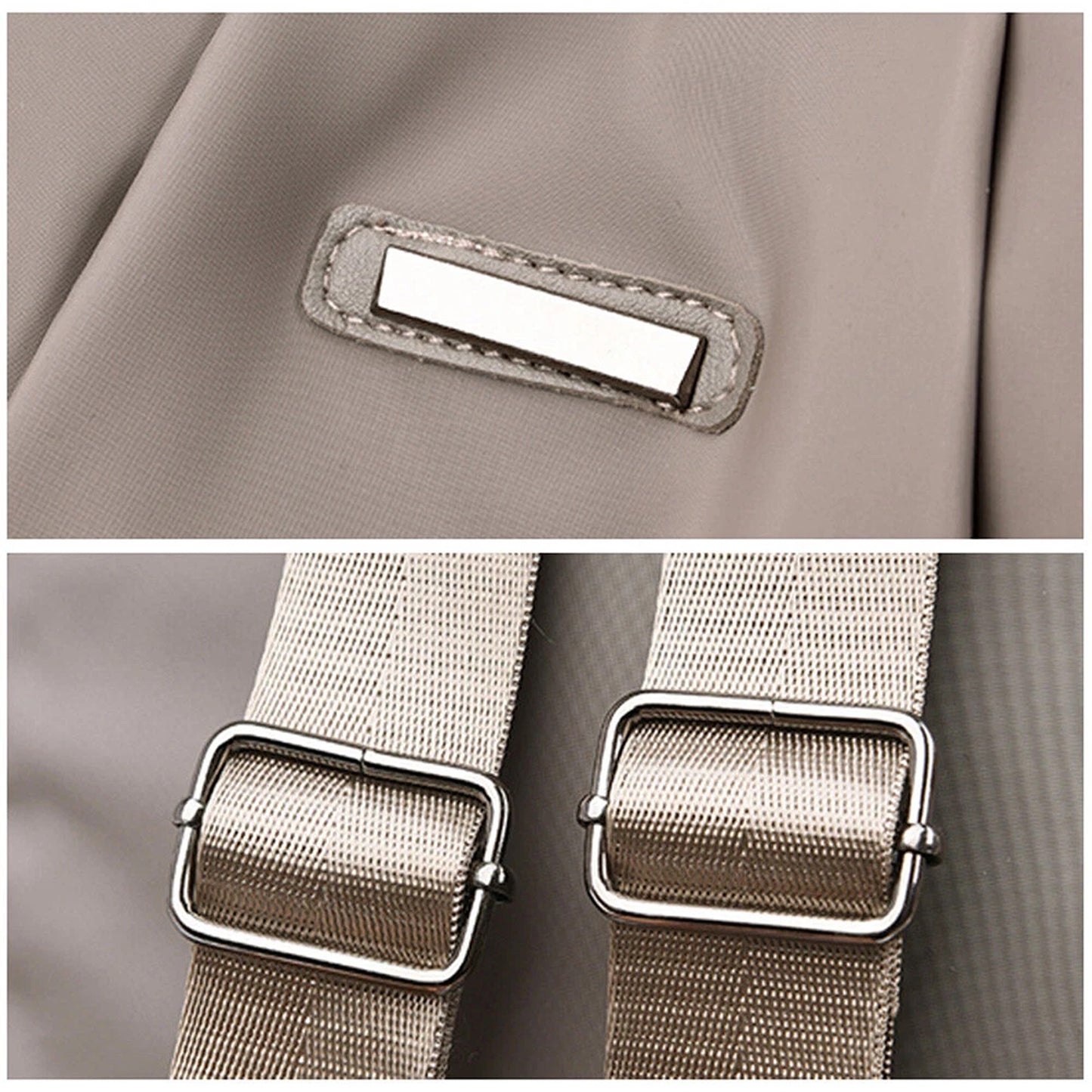Khaki Womens Oxford Backpack for Travel and Work
