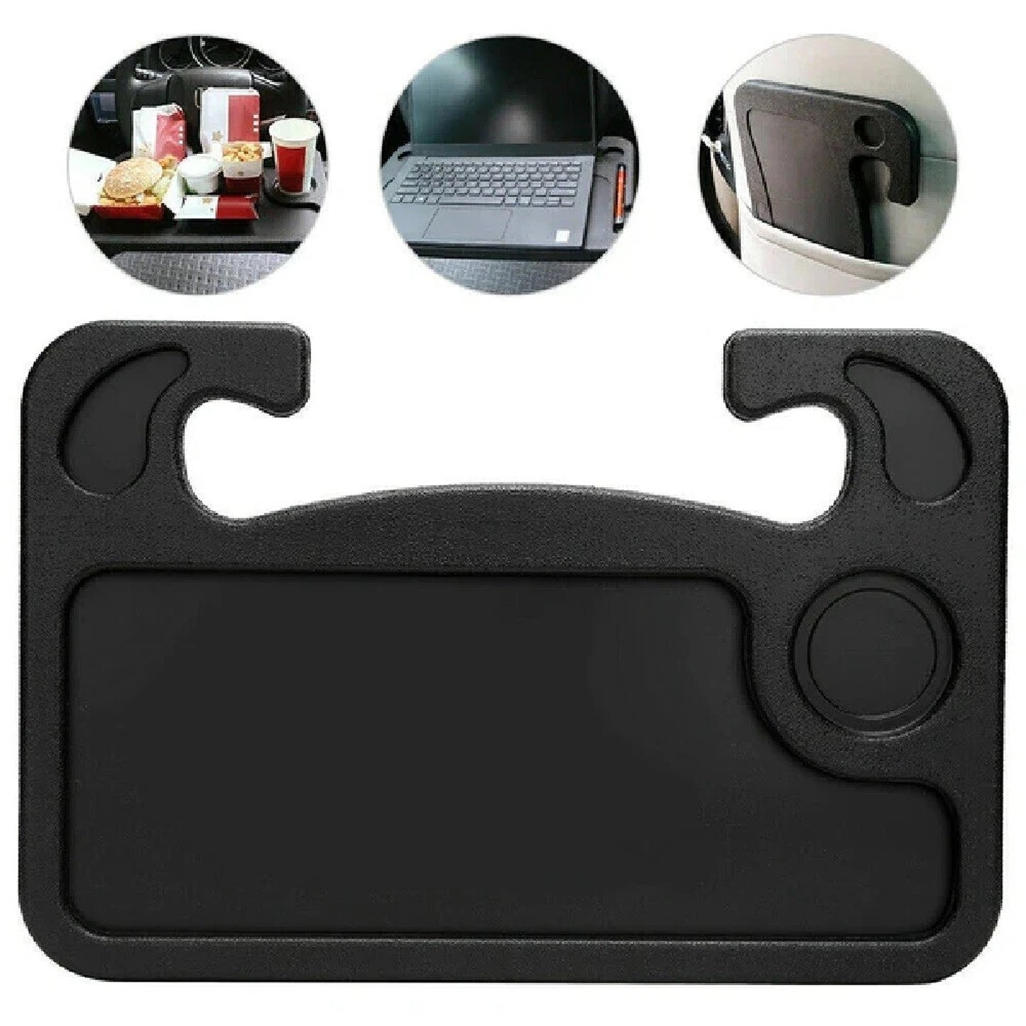 Portable Steering Wheel Tray for Car Laptop Eating and Drinking
