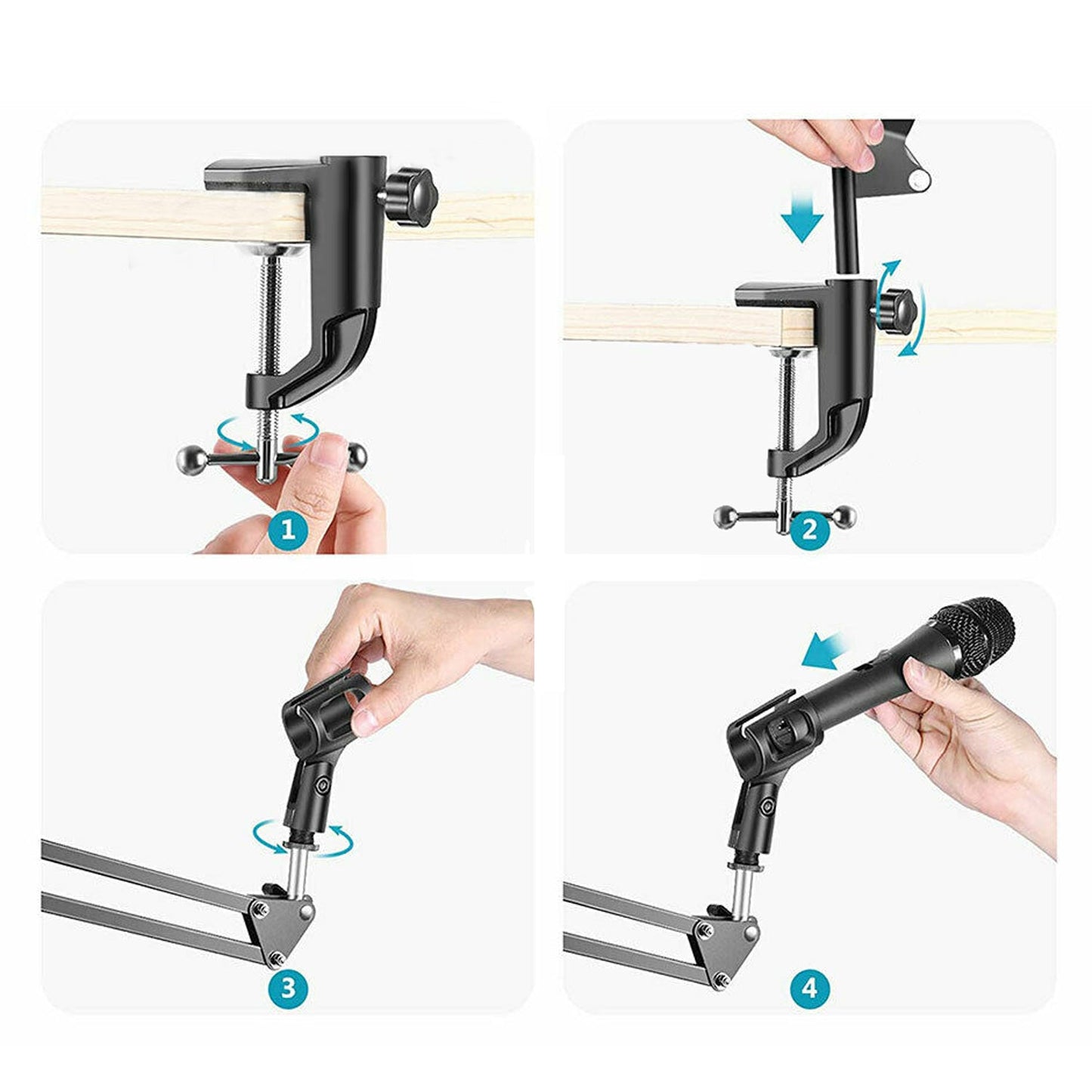 Microphone Suspension Boom Scissor Arm Stand