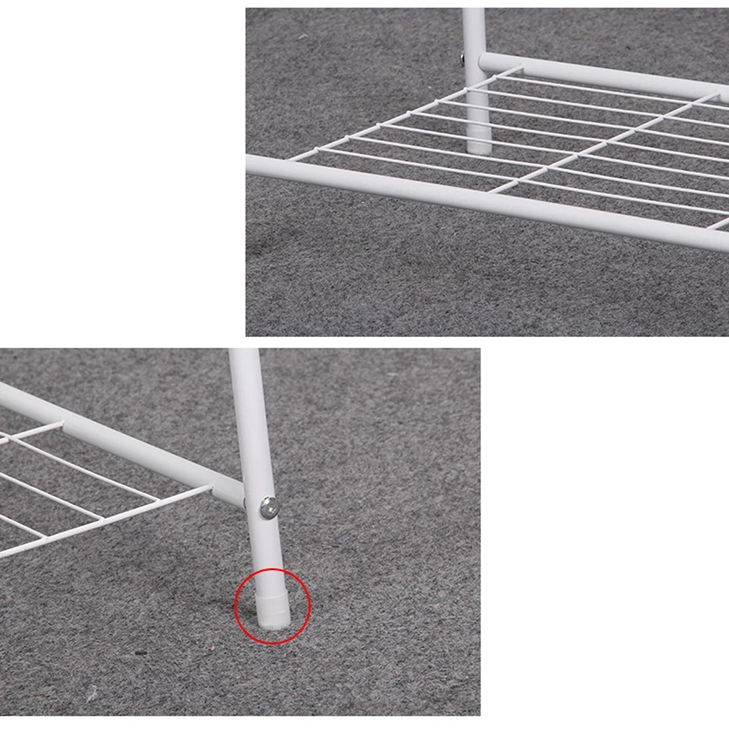 Metal Towel Rack Stand 3 Tier Free Standing Bathroom Shelf