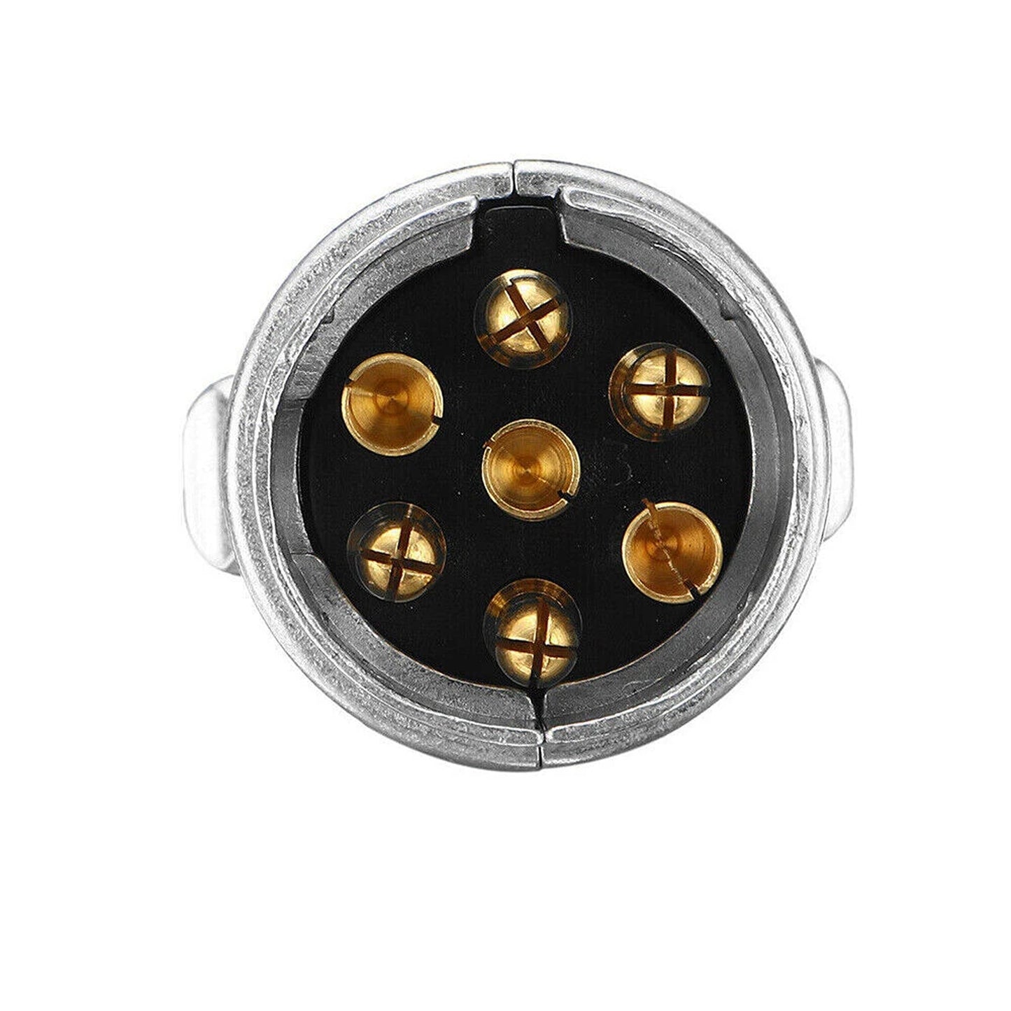 Aluminium 7 Pin Trailer Plug Male Connector Set of 2