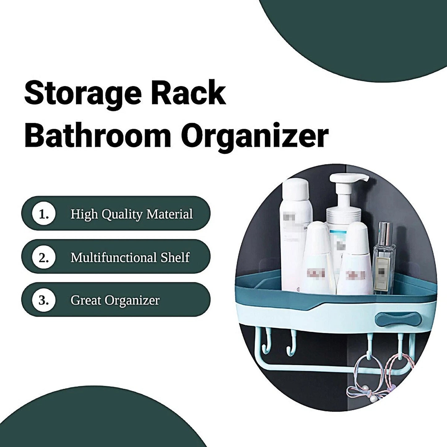 Bathroom Corner Caddy Shelf for Shampoo and Soap