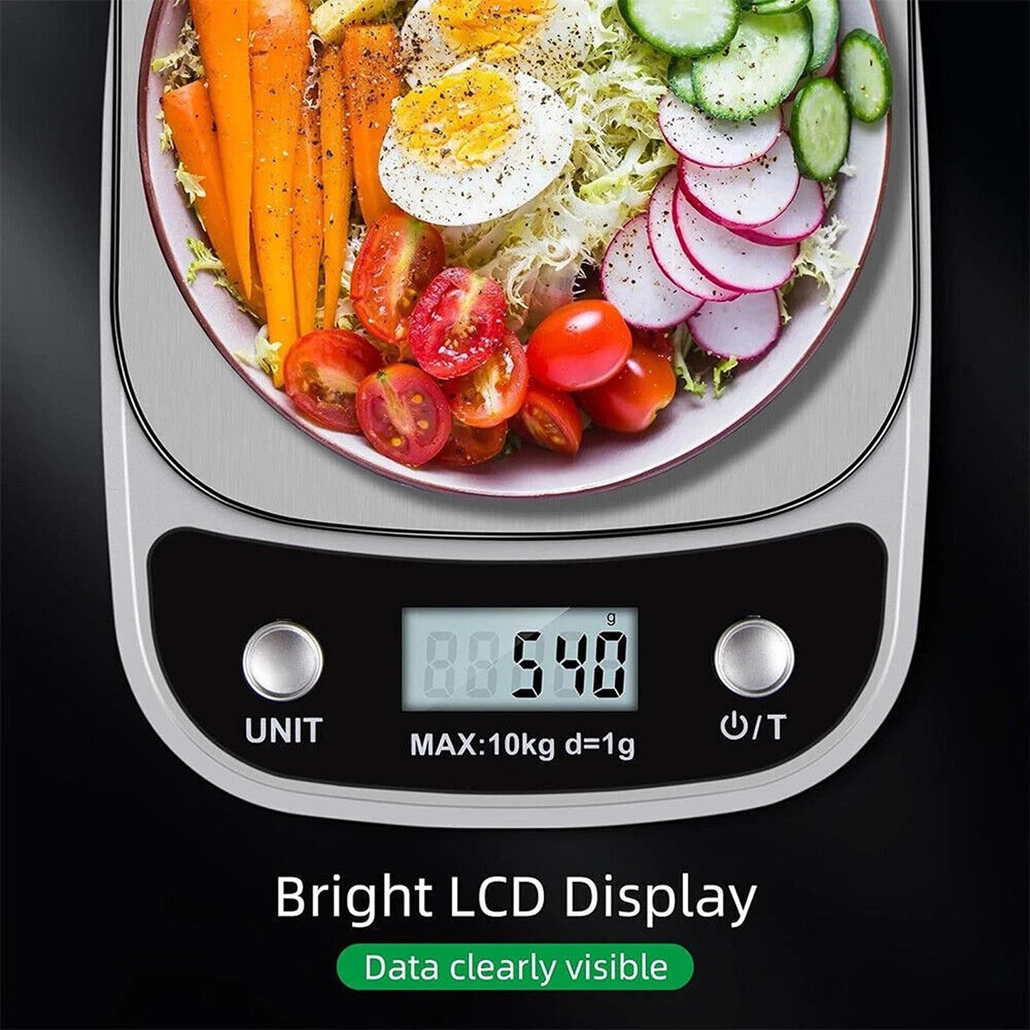 10kg Digital Kitchen Scale with LCD Display for Cooking