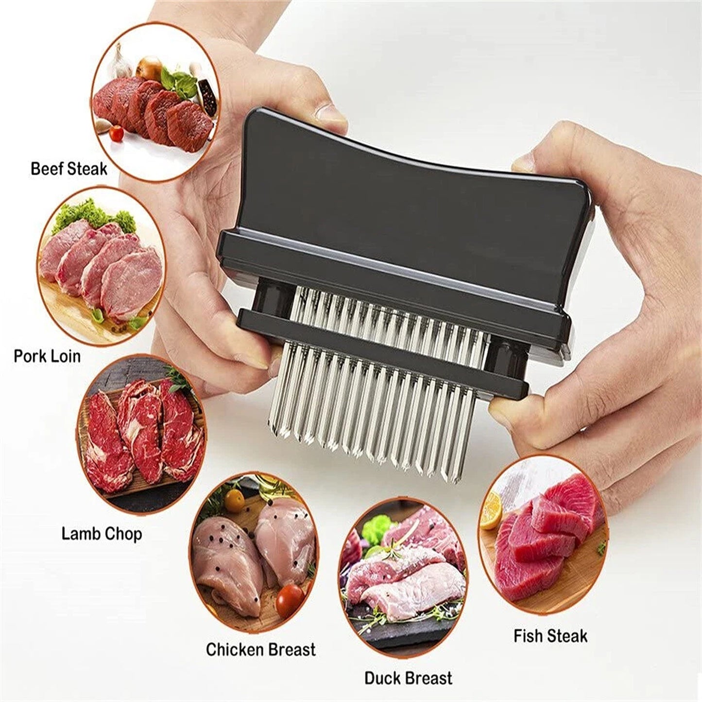 Manual Meat Tenderizer Stainless Steel Steak Beef Chicken