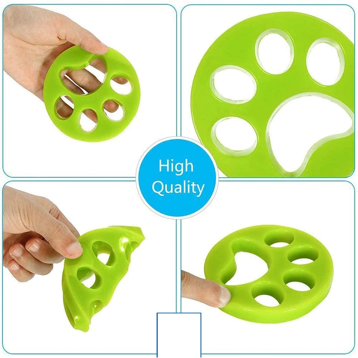 Pet Hair Remover for Laundry Reusable Silicone Lint Catcher 2 Pack