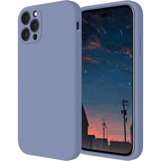 Grey Silicone Protective Case for iPhone 17 16 15 14 13 12 11