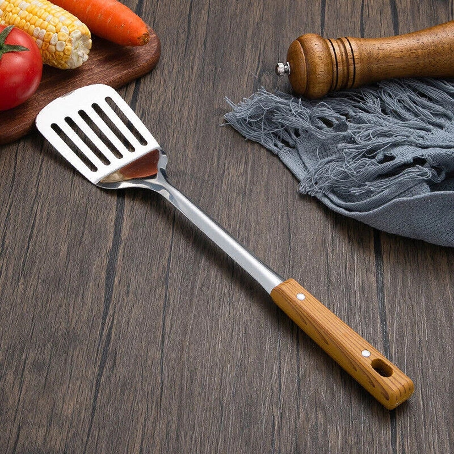 5 Piece Stainless Steel Cooking Utensil Set Great for Kitchen