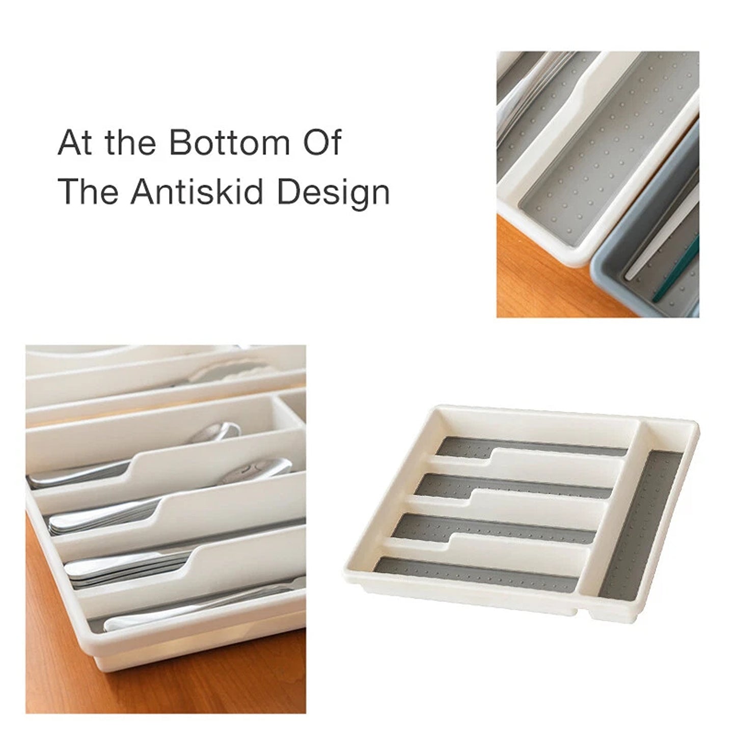 Utensil Organizer Large Kitchen Cutlery Tray Multi Purpose Drawer Insert