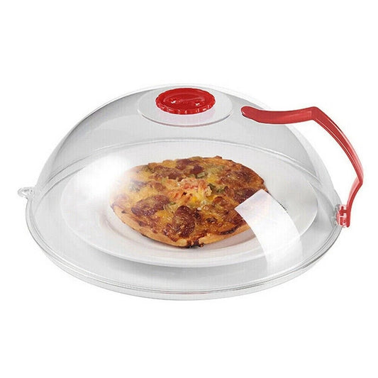 Red Microwave Food Cover Anti Splash Guard with Ventilated Steam Release