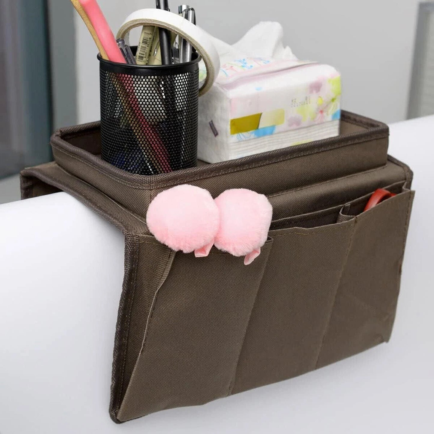 Sofa Hanging Storage Bag Multi Pocket Organizer Remote Control Holder for Home