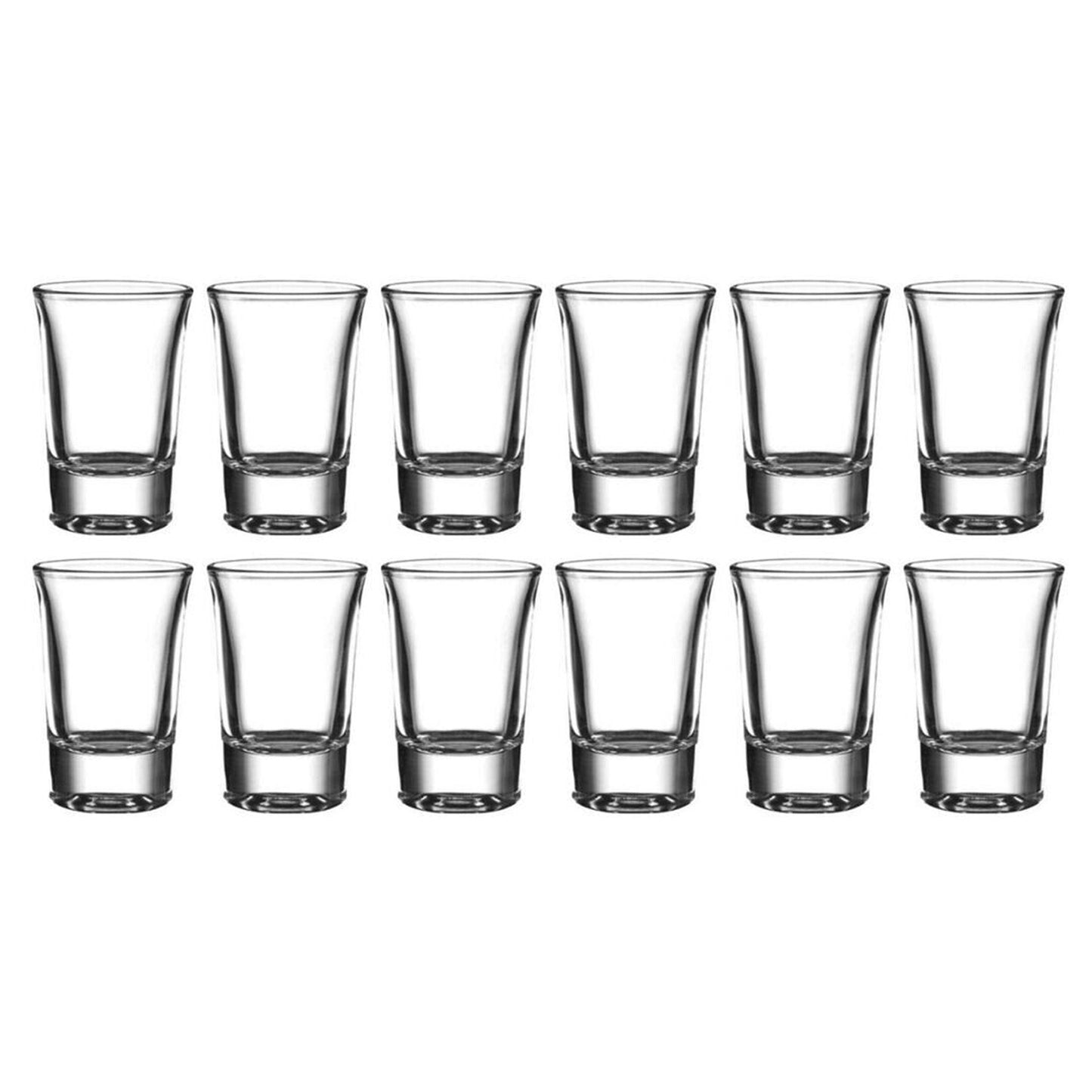 Whiskey Liquor Shot Glass Set Heavy Base Tumblers 12x