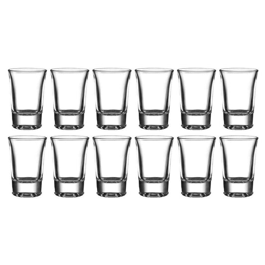 Whiskey Liquor Shot Glass Set Heavy Base Tumblers 12x