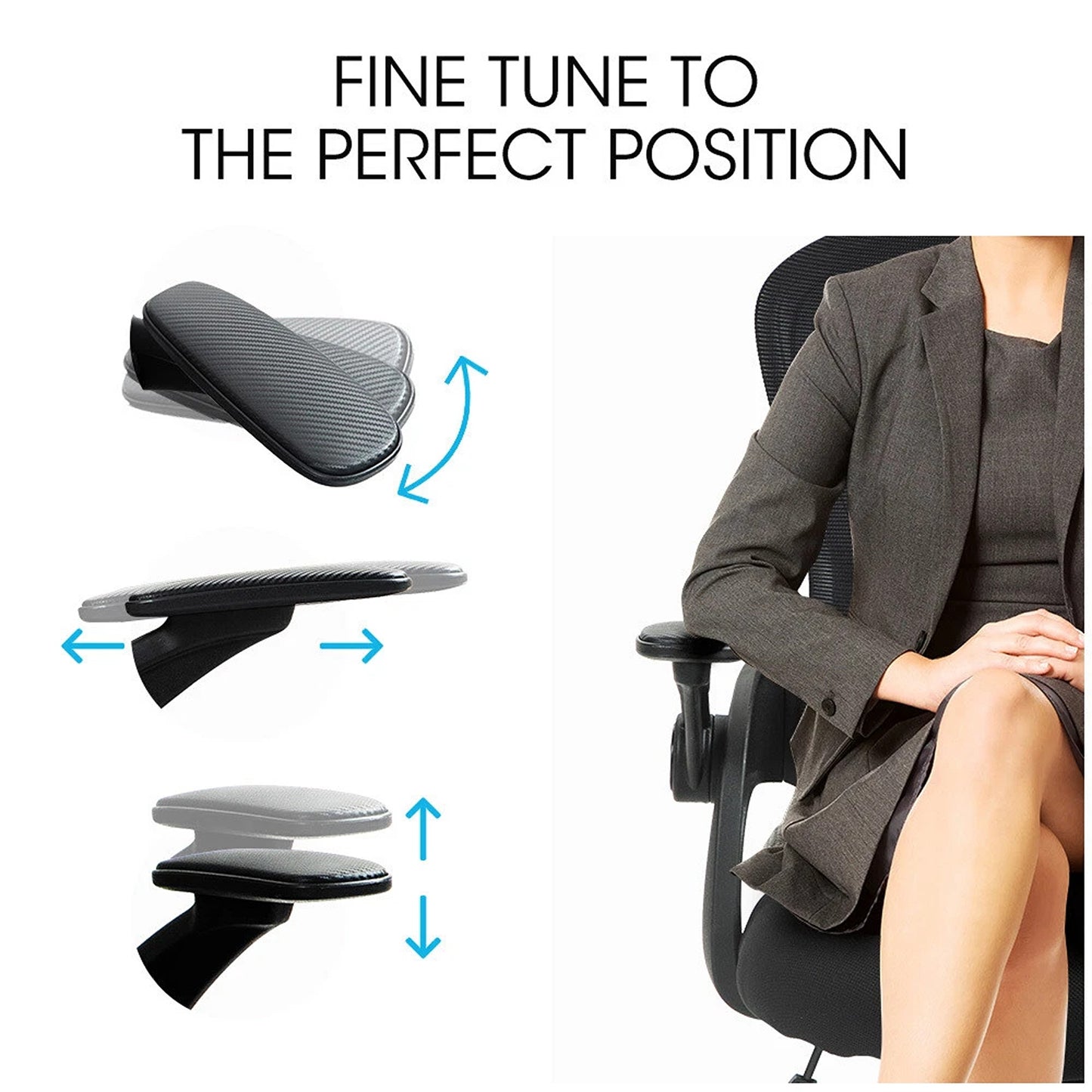 Ergonomic Office Desk Chair Mesh Comfortable Computer Study Chair Black