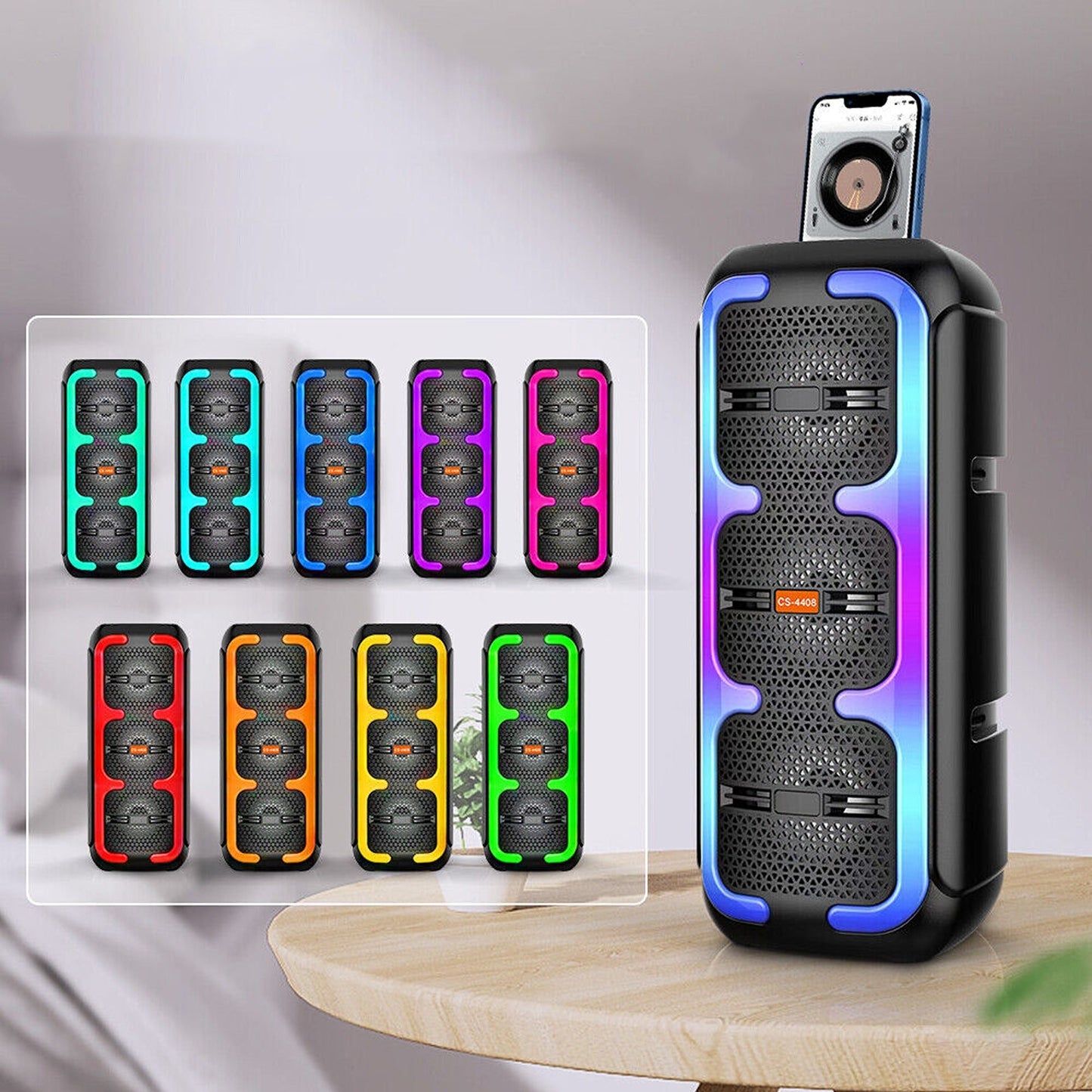 Party Bass RGB LED Karaoke Speaker