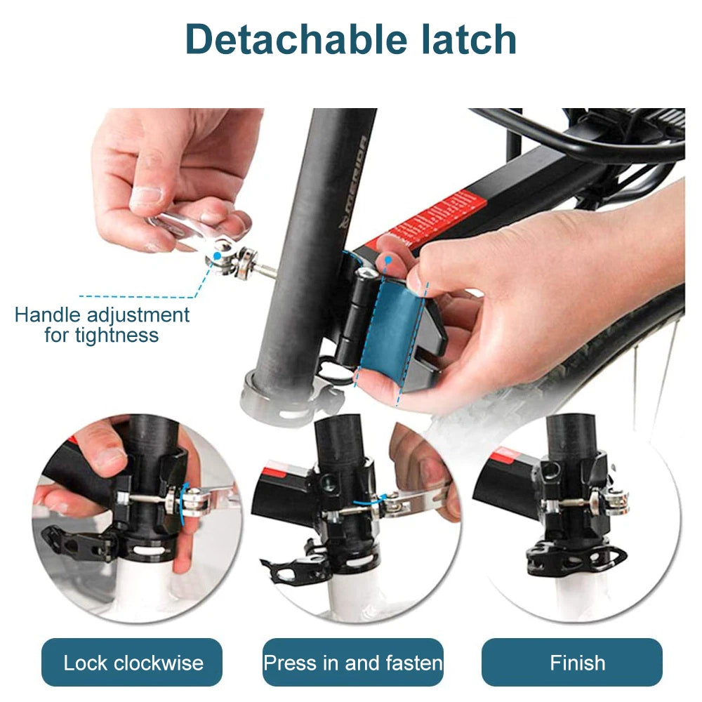 Adjustable Bike Cargo Rack with Fender and Pannier Support