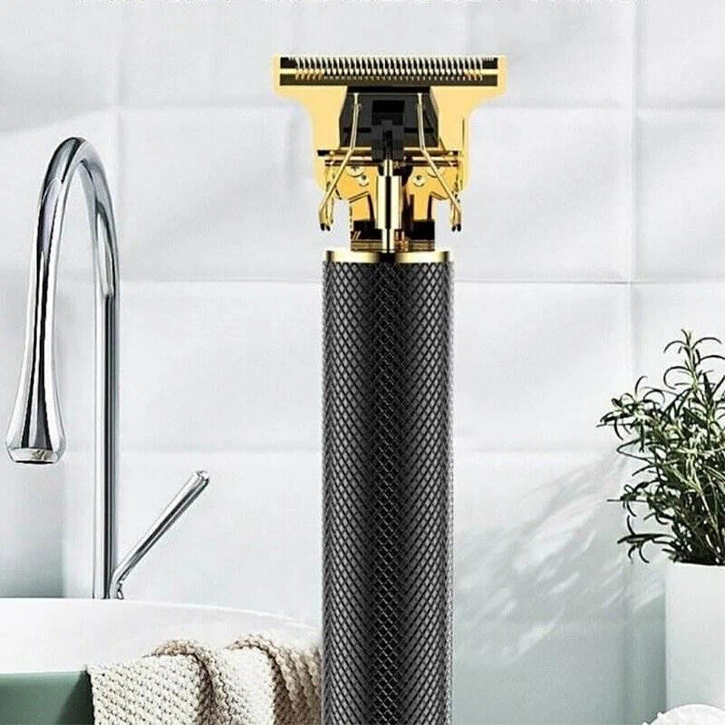 Black Cordless Hair Trimmer with Precision Blades