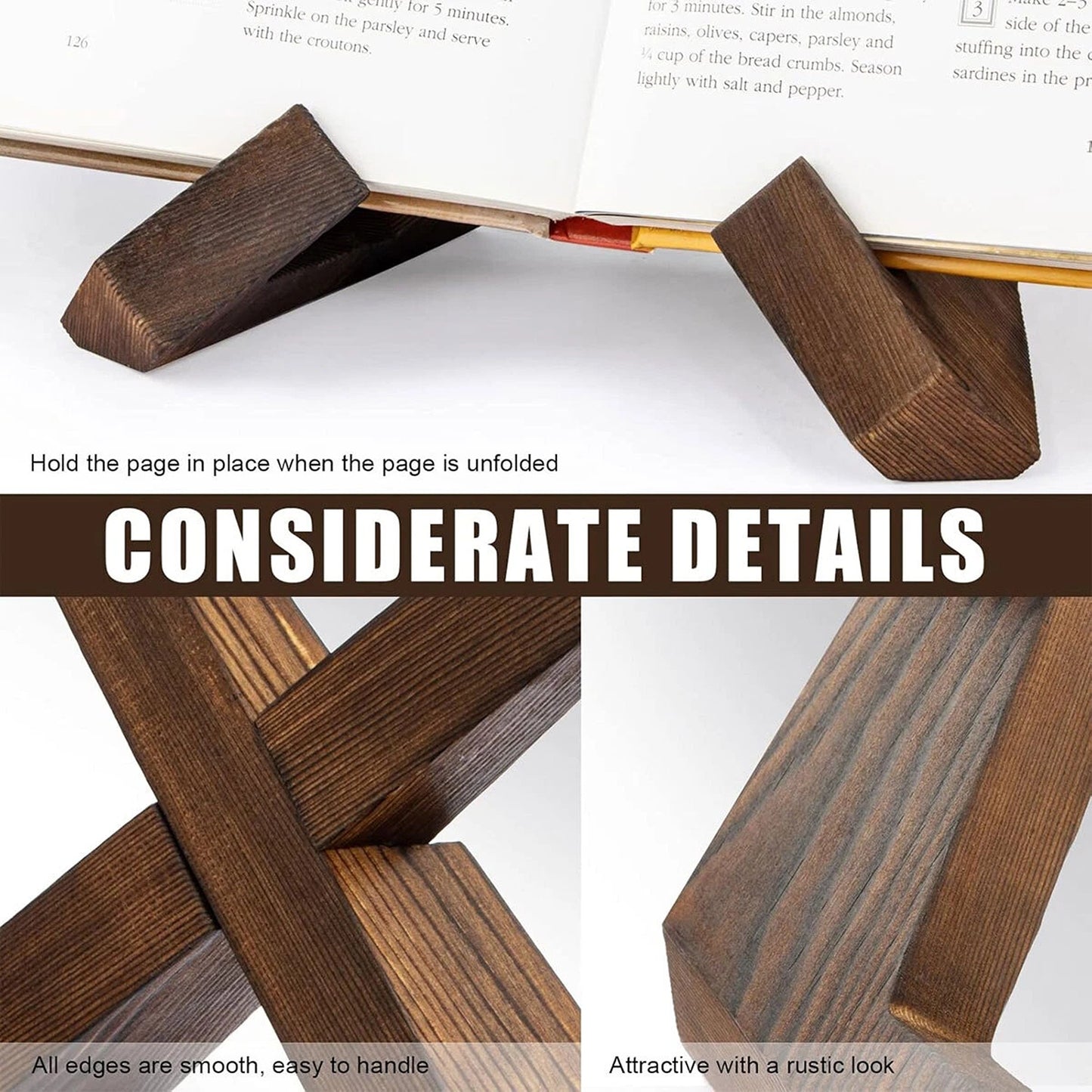 Solid Wood Reading Stand Home Decor Organizer