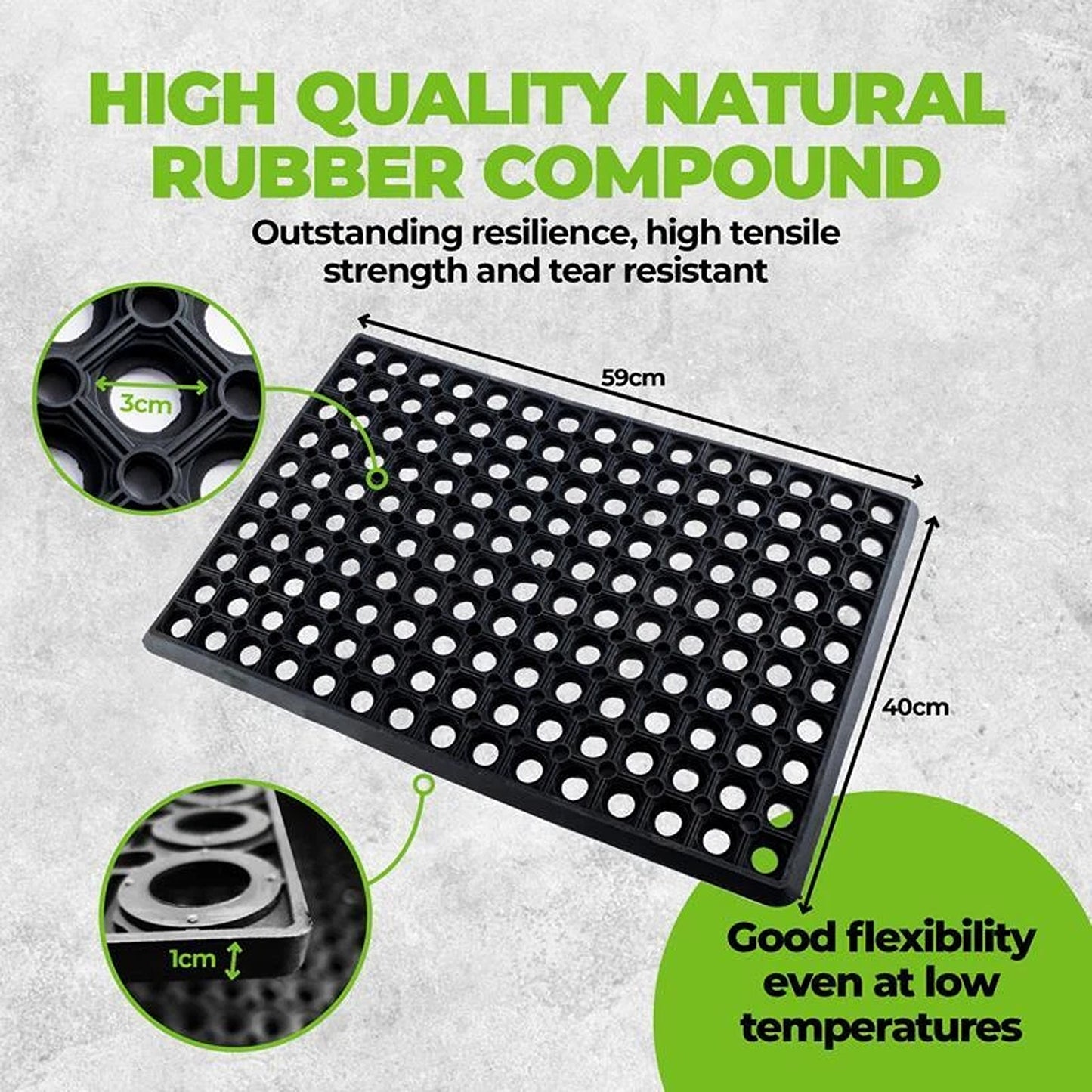 Rubber Anti Fatigue Mat for Wet or Dry Areas