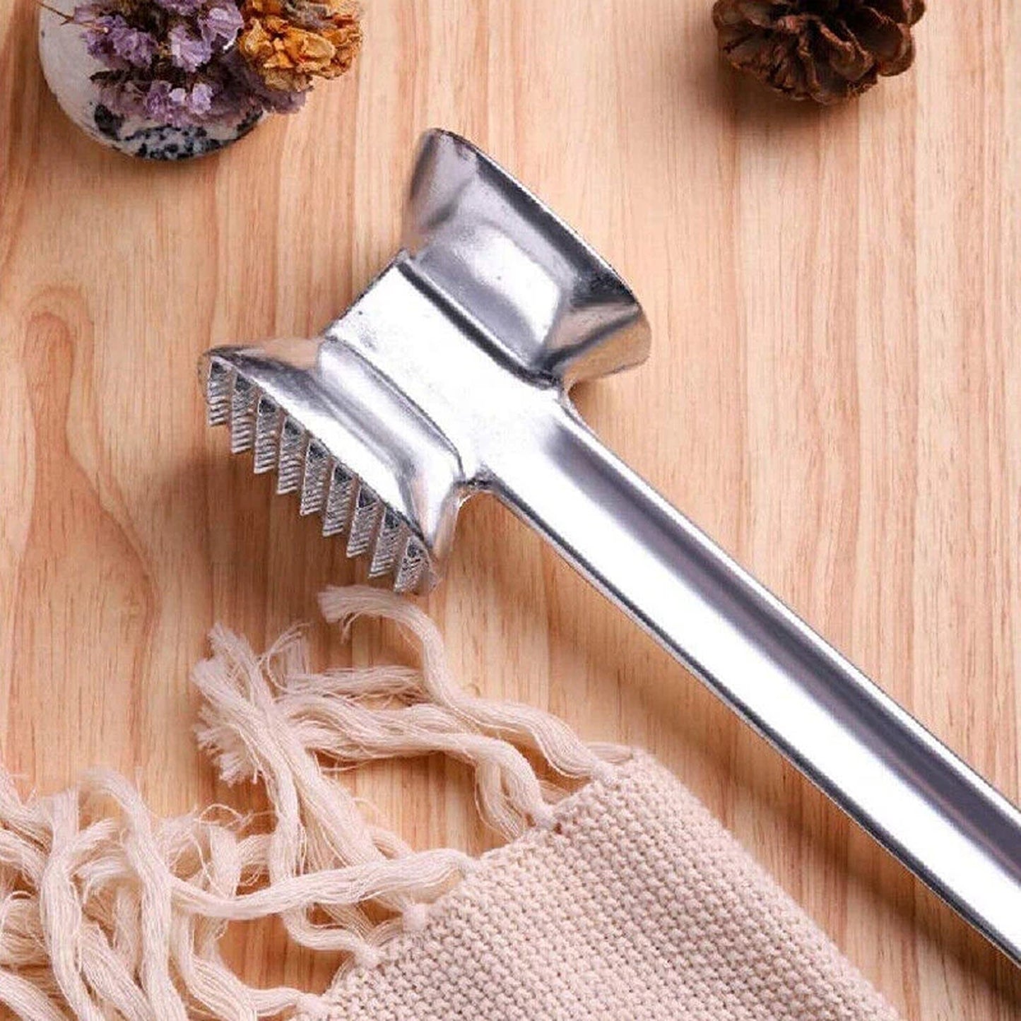 Aluminum Meat Tenderizer Hammer for Steak Chicken and Beef