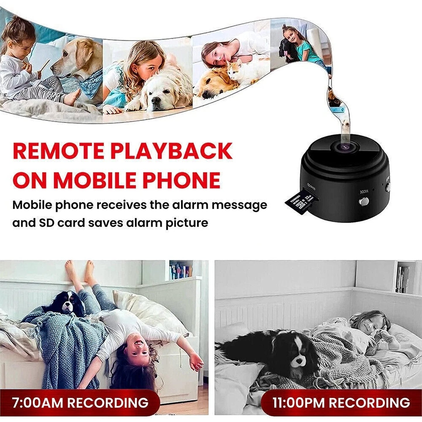 Mini Wifi HD Security Camera 1080P Wireless Night Vision Monito