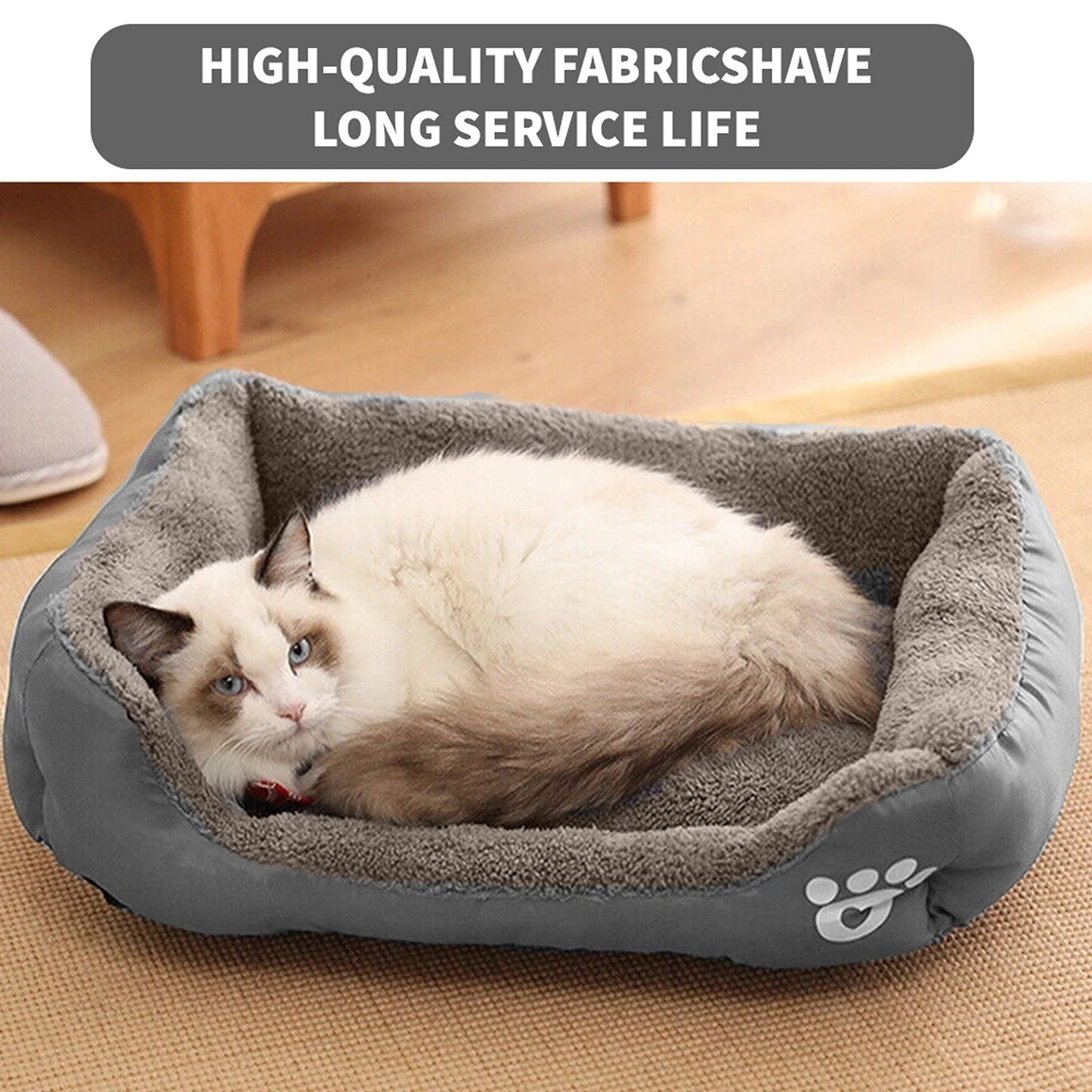 Fluffy Calming Bed for Pets Donut Style Cushion for Dogs and Cats in Multiple Sizes