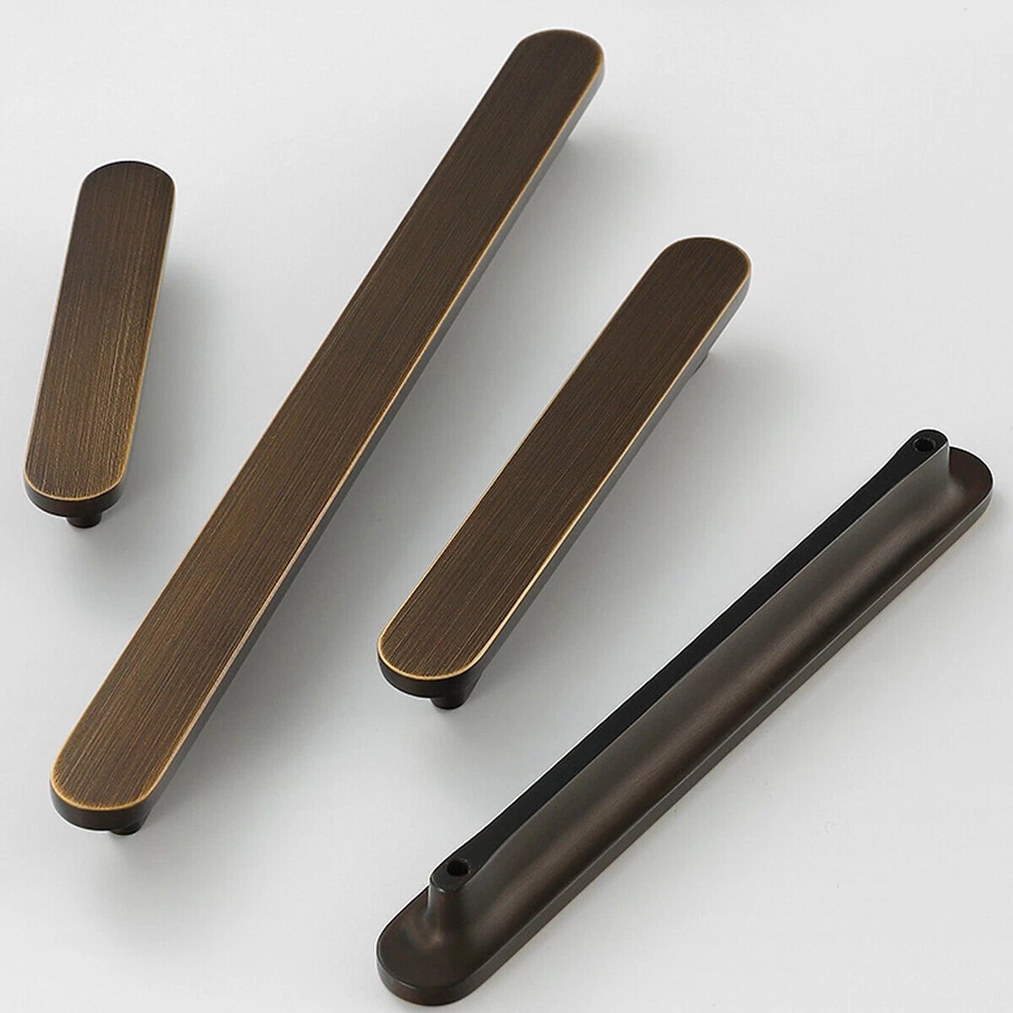 Simple Brass Door Handle Cabinet Pull Knob Wardrobe Handle 4 Sizes for Kitchen
