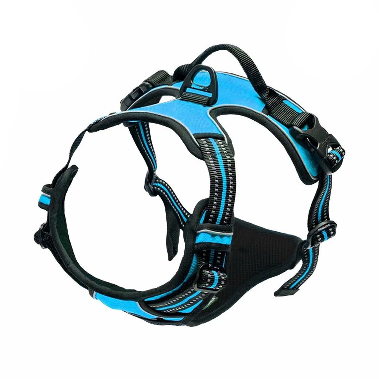 Reflective No Pull Dog Harness with Handle Adjustable Vest for Pets and Puppies - Blue