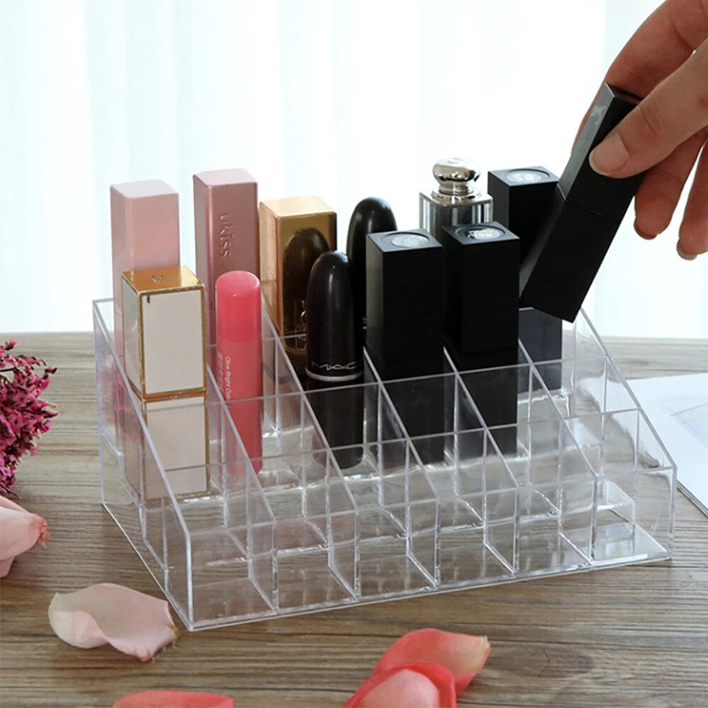 Lipstick Storage Organizer Display Stand for Makeup Collection