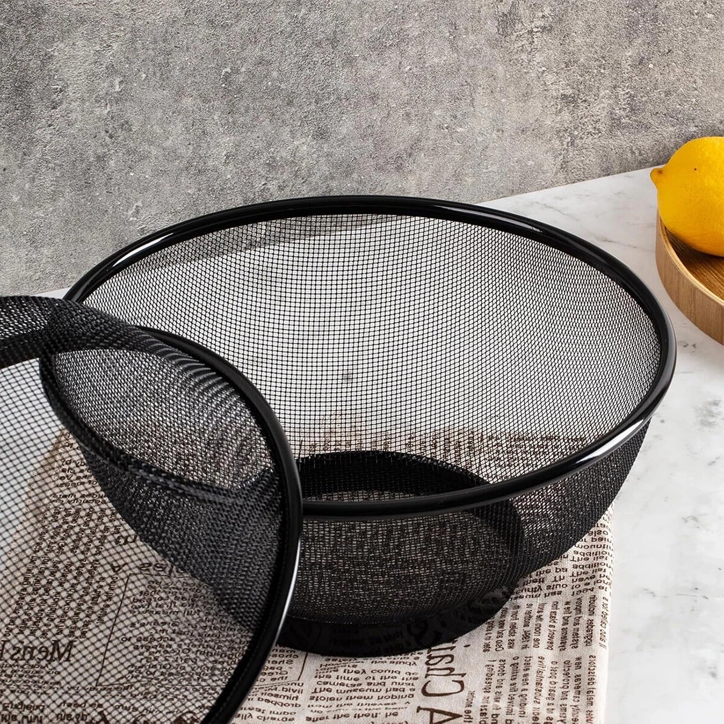 Multi Function Kitchen Fruit Basket with Lid Drain Basket