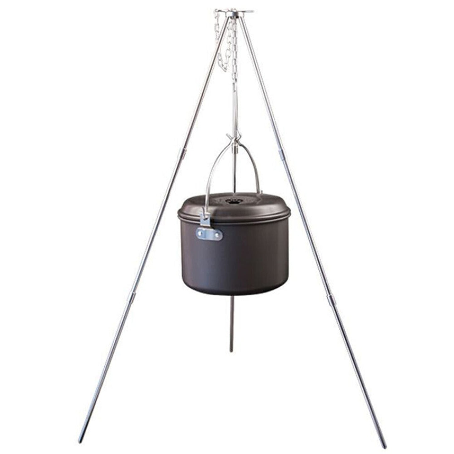 Cast Iron Campfire Cooking Tripod Outdoor Camping Pot Grill