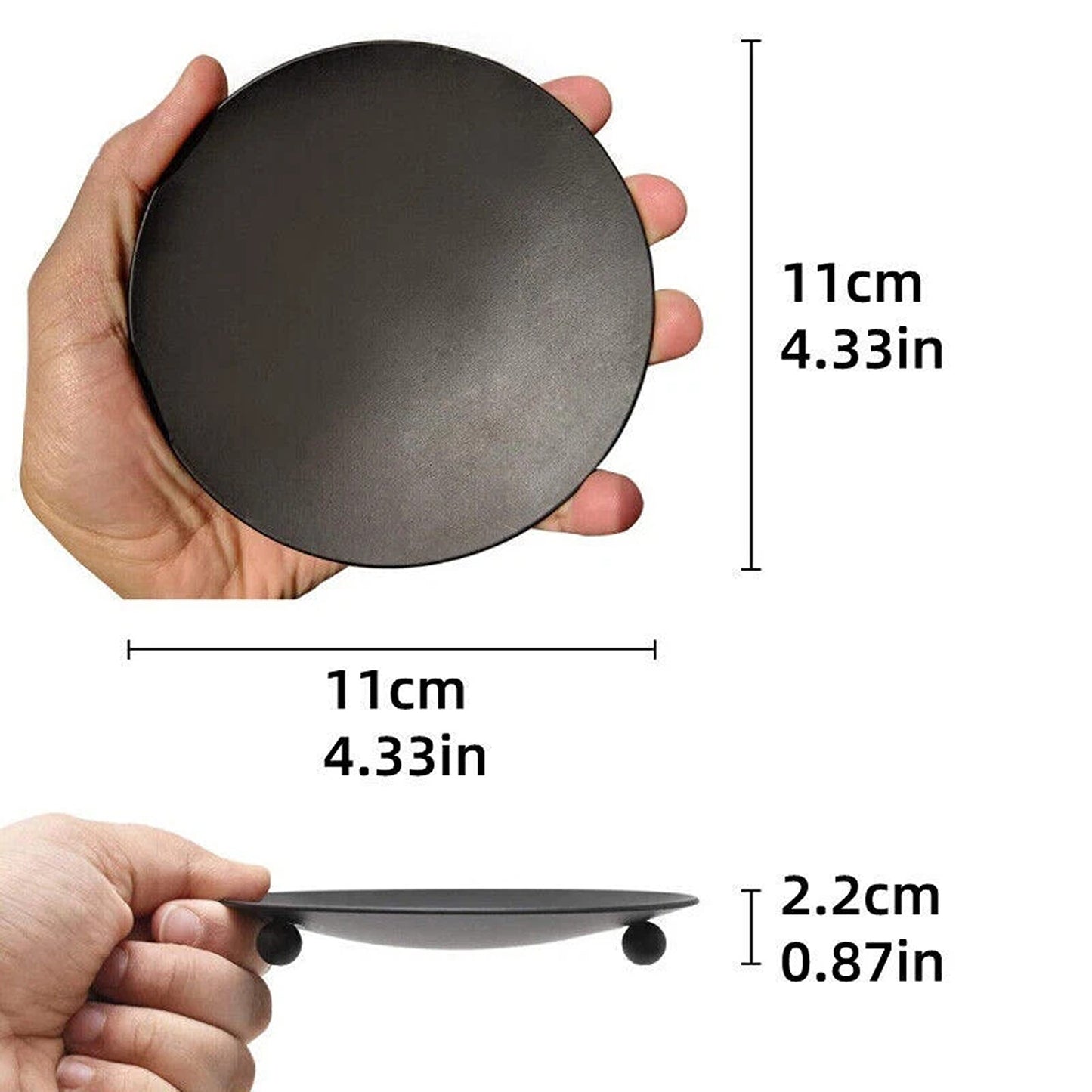 Decorative Candle Holder Base Trays Set of 4 Iron Plates