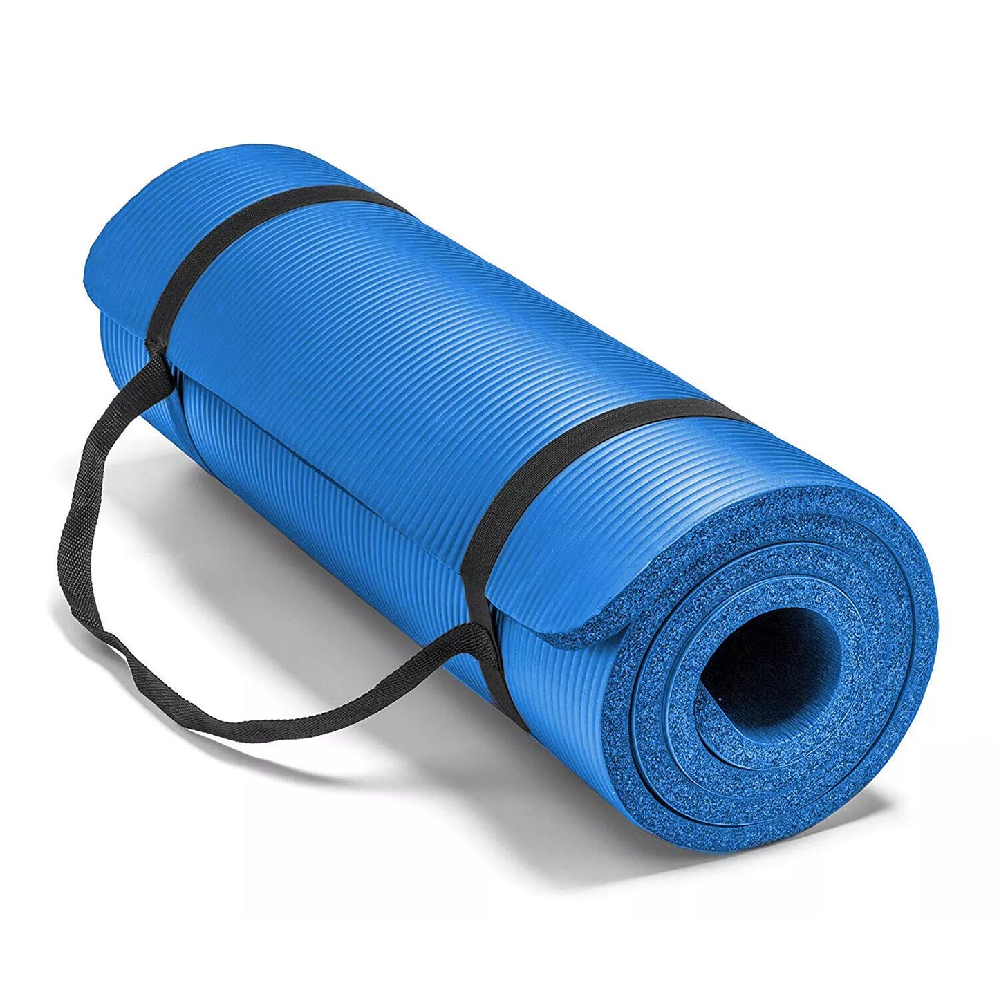 Thick Yoga Mat Pad 10 15 20MM NBR Nonslip Exercise Fitness Gym Durable - Blue