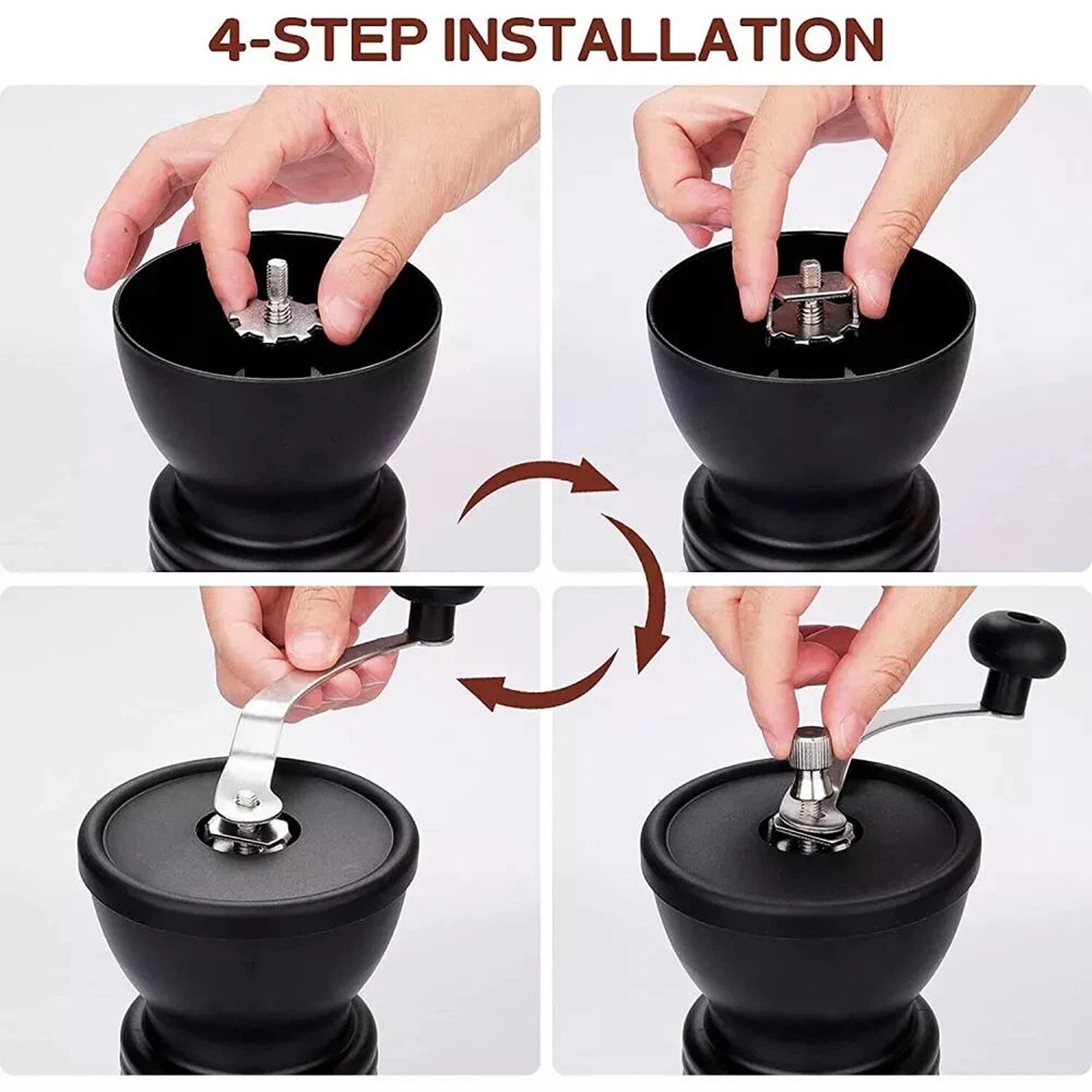 Manual Coffee Mill with Ceramic Burr for Beans and Spices