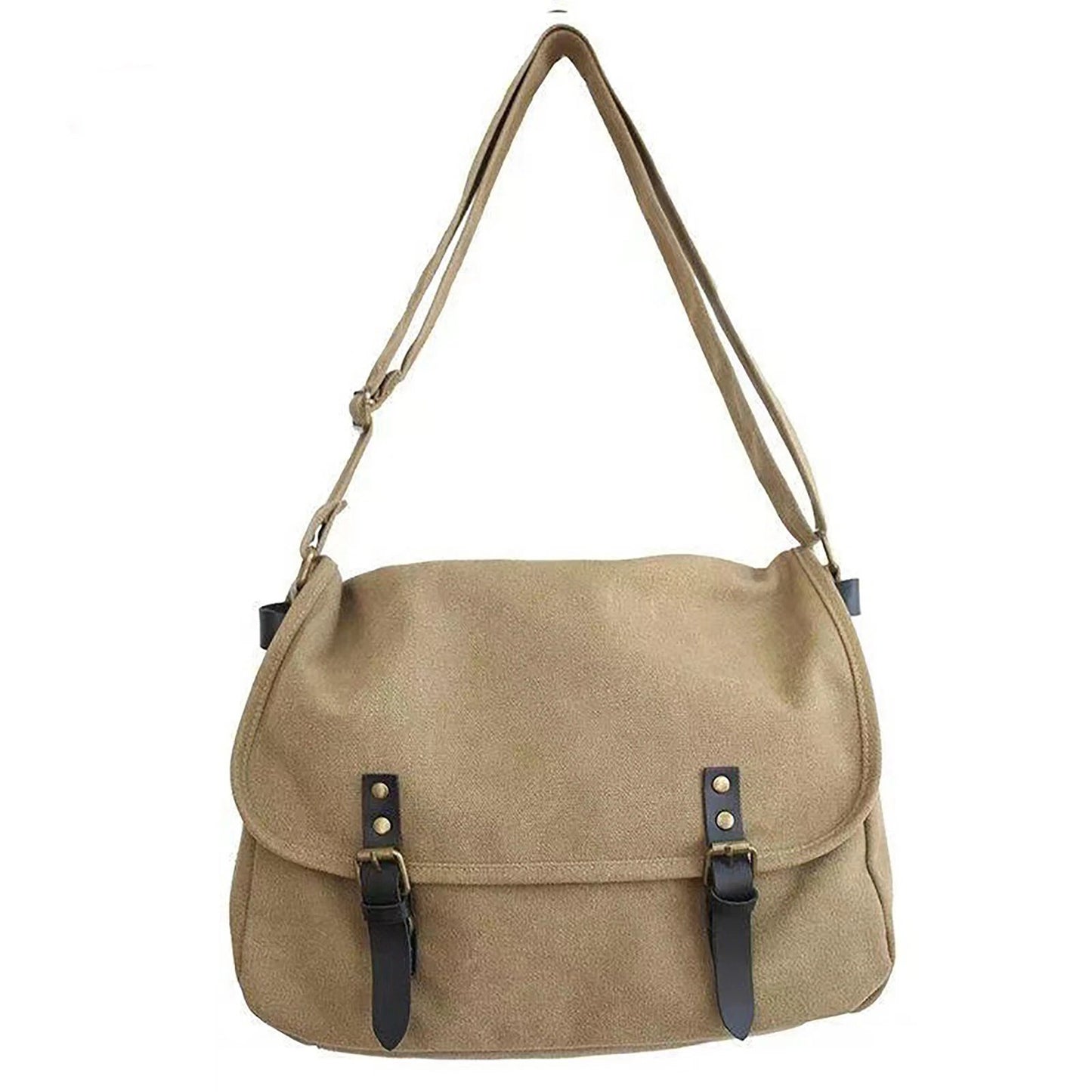 Canvas Shoulder Bag for Men Crossbody Messenger Travel Satchel Haversack