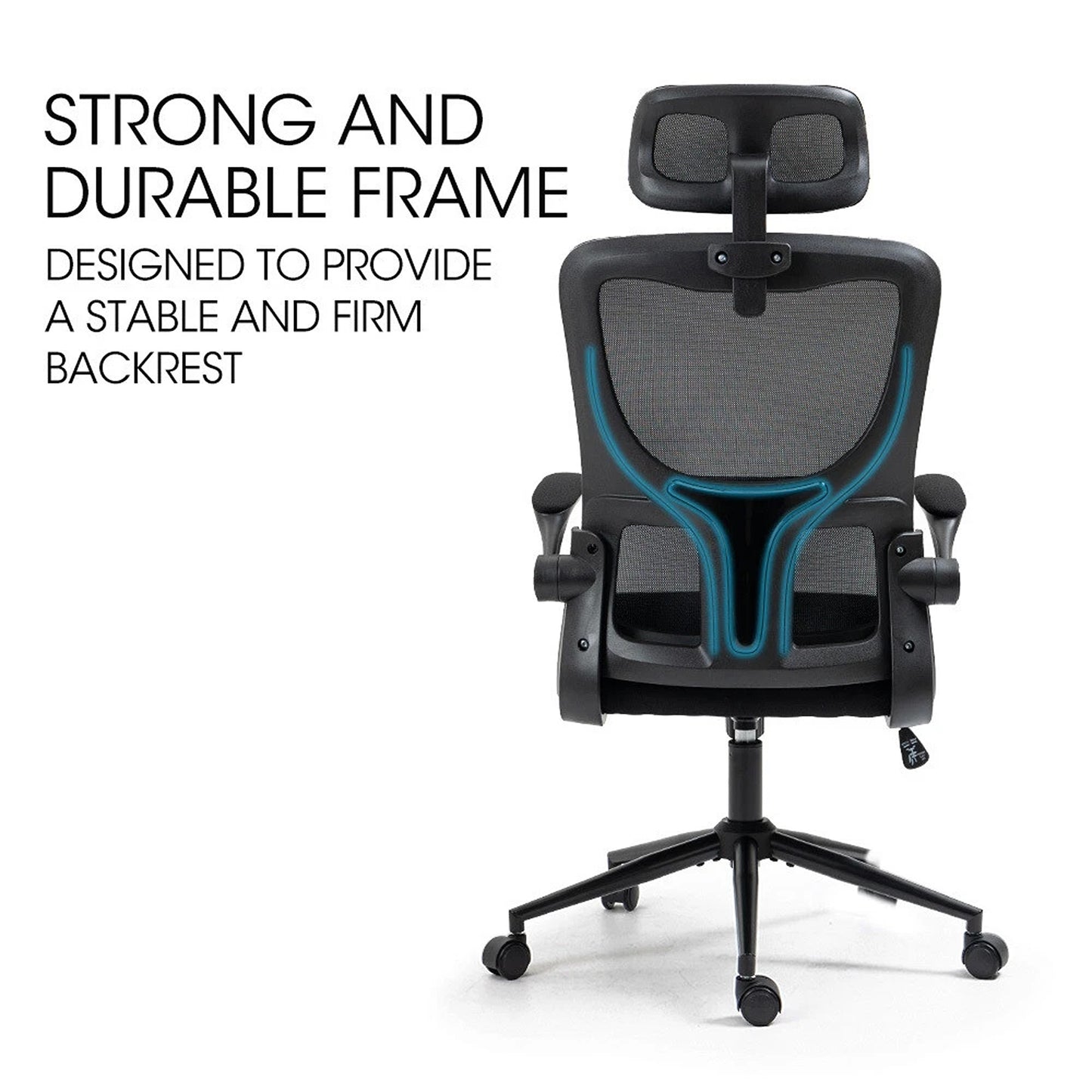 Ergonomic Office Computer Chair Mesh Executive Desk Chair with Headrest Black