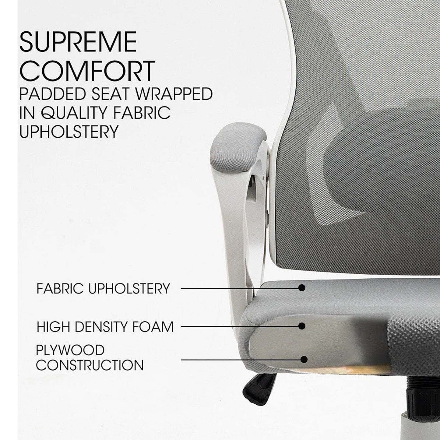 Ergonomic Mesh Office Chair Reclining Executive Desk Chair White