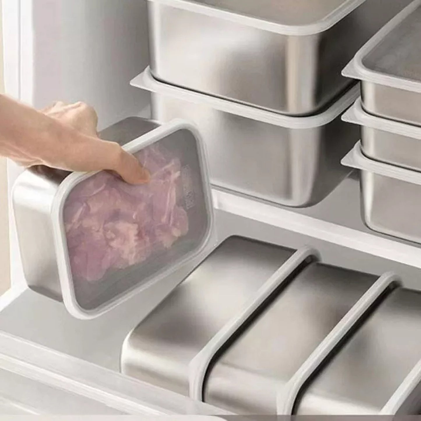 Reusable Stainless Steel Food Storage Box Set 10pcs