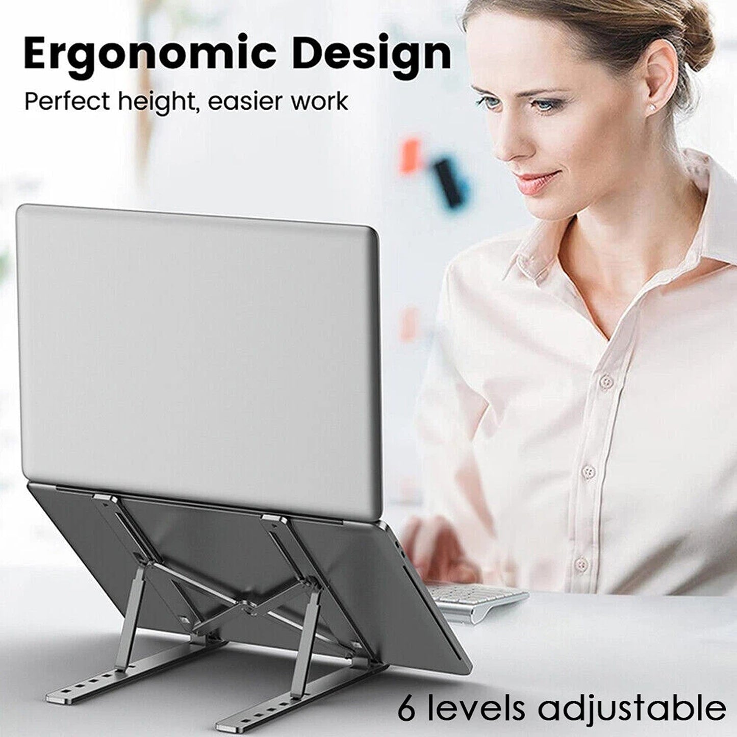 Adjustable Laptop Stand Aluminium Cooling Notebook Holder