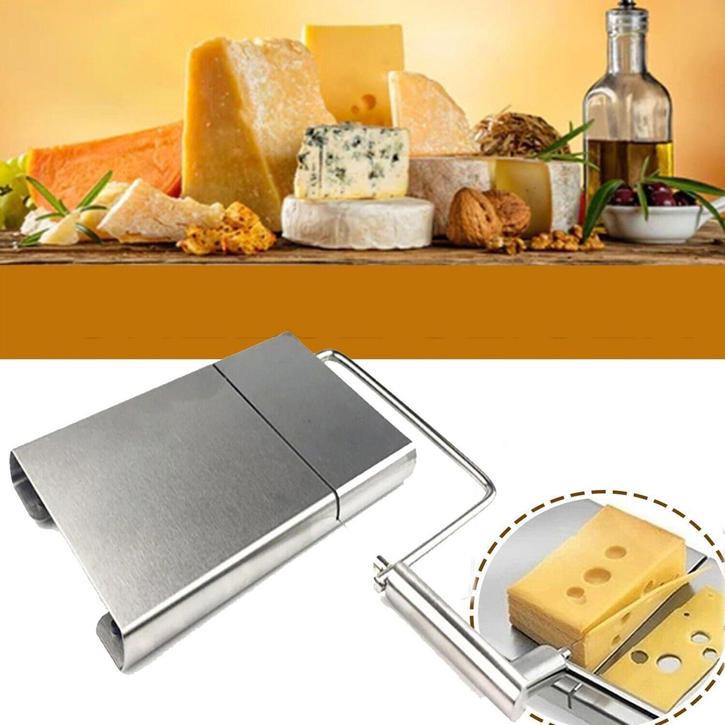 Blade Slicer Wire Butter Cutter Cheese Board Stainless Steel