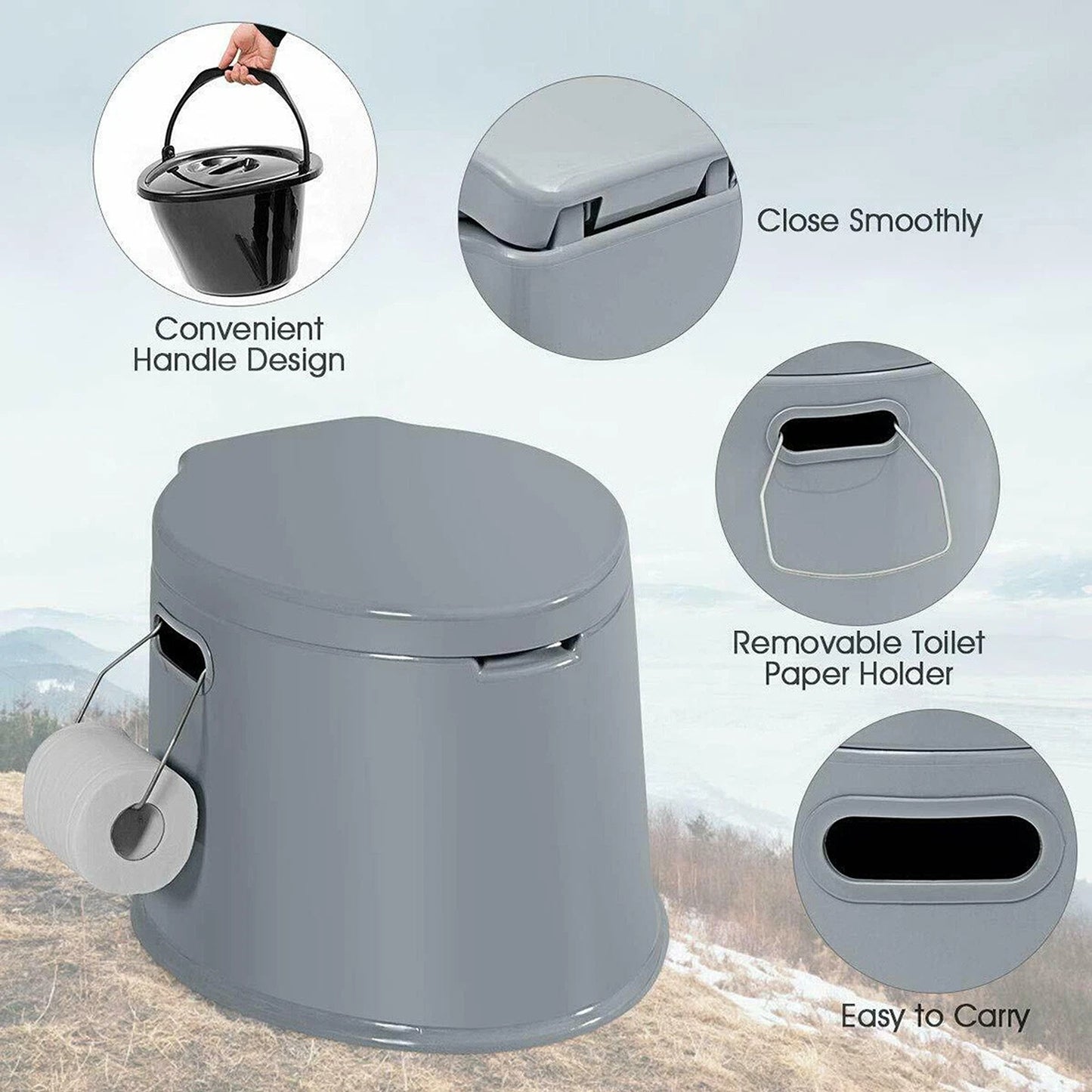 Camping Travel Portable Toilet Indoor Outdoor