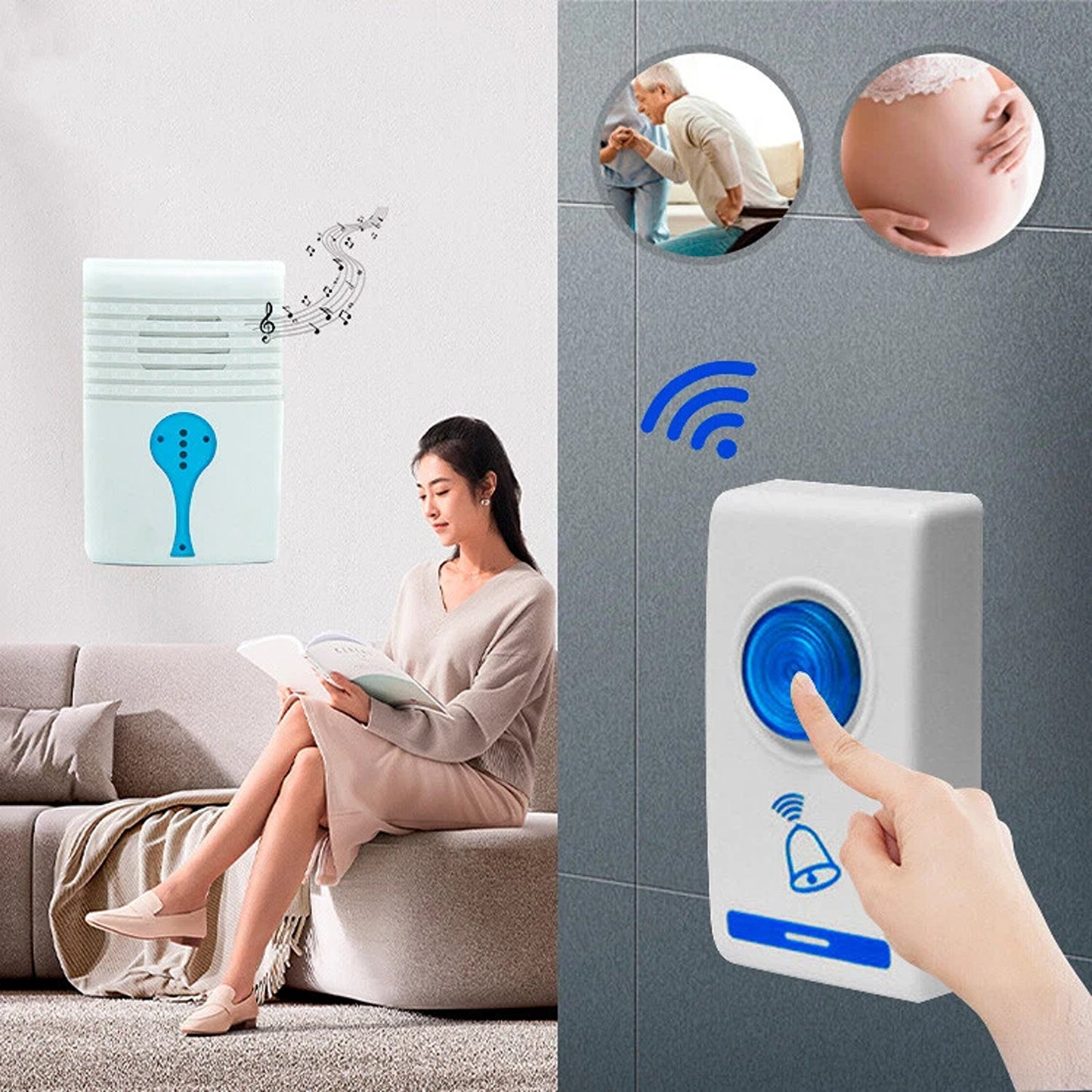 Wireless Digital Doorbell with 36 Chimes and 100M Range