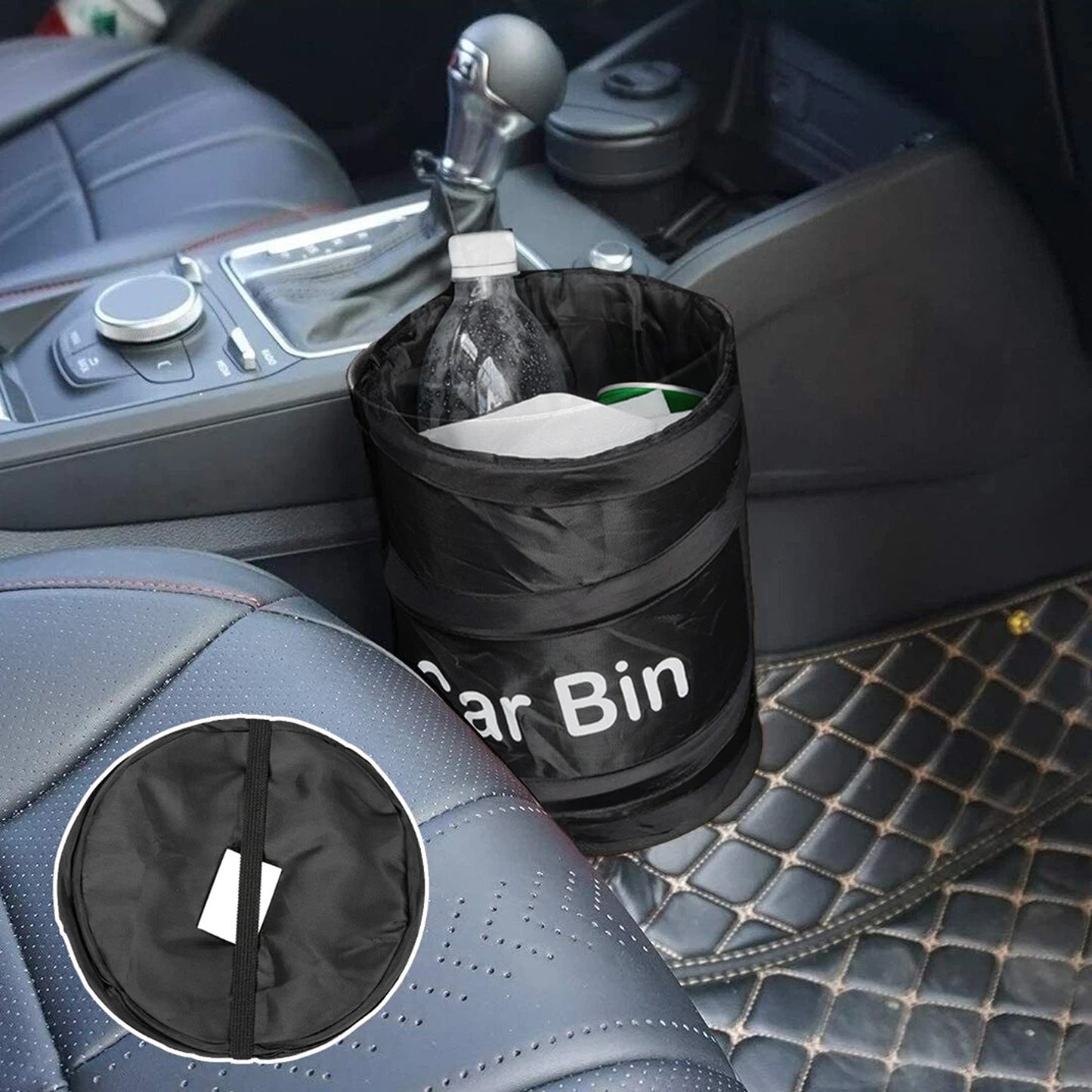 Foldable Car Trash Bin Waterproof Garbage Storage Organizer