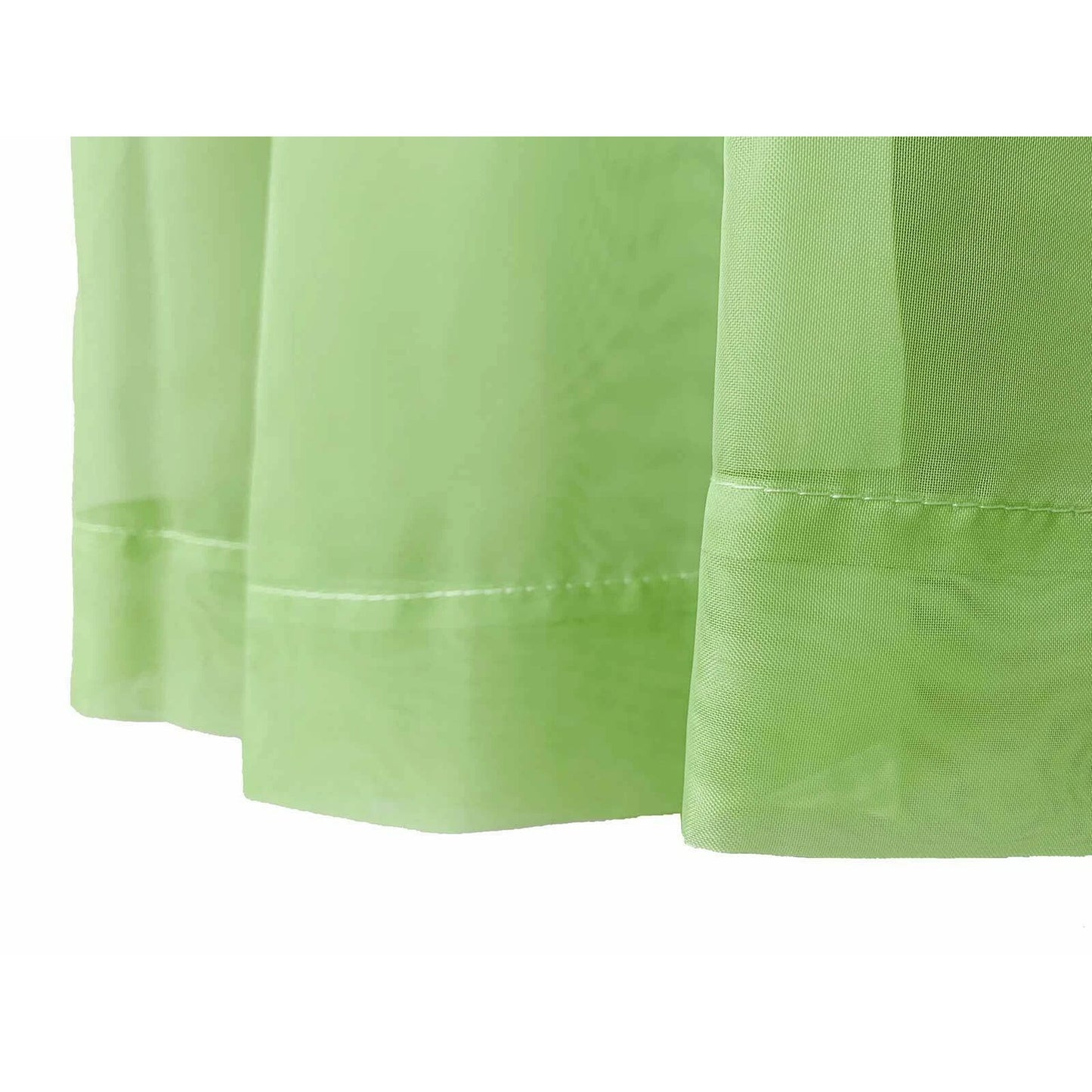 Lime Green 2 Panel Sheer Organza Voile Curtains Rod Pocket Window Drape 140x213cm