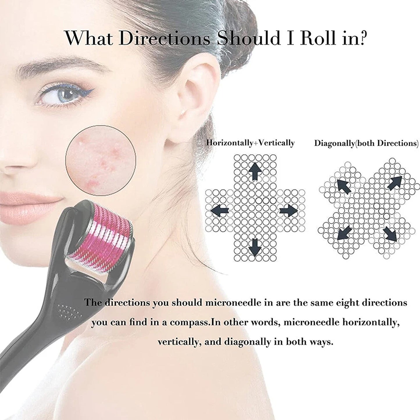540 Titanium Derma Roller for Beard Hair and Skin Care
