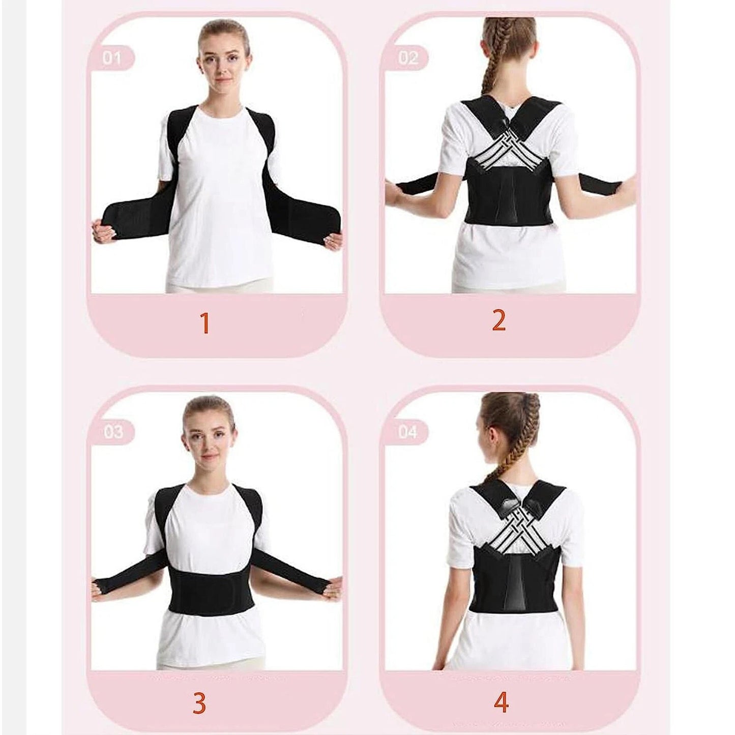 Adjustable Posture Corrector Back Support Brace for Men and Women