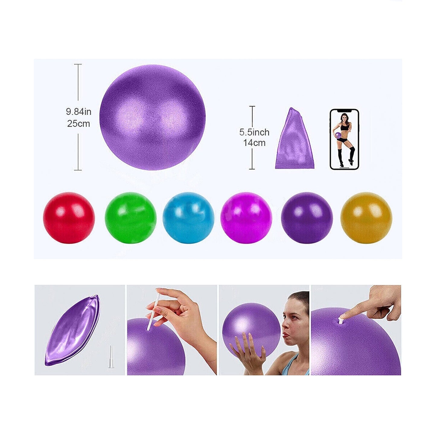 Gym Yoga Ball Home Fitness Balance Pilates