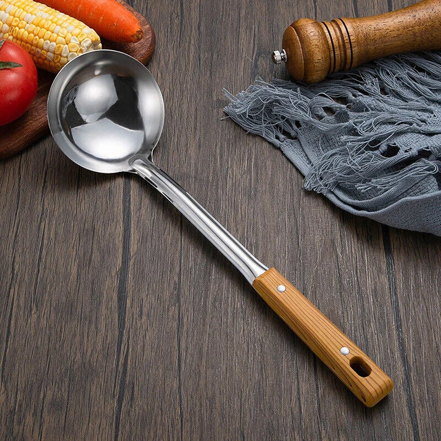 5 Piece Stainless Steel Cooking Utensil Set Great for Kitchen