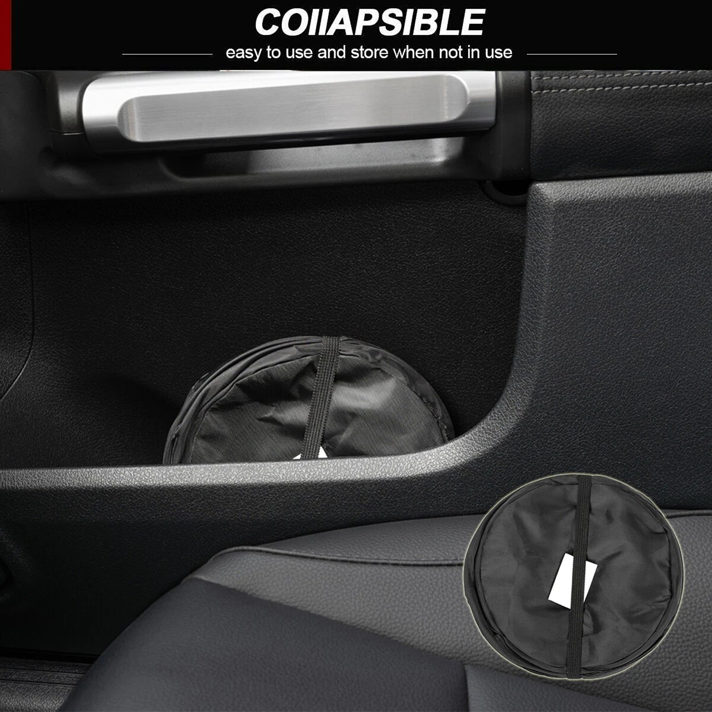 Foldable Car Trash Bin Waterproof Garbage Storage Organizer
